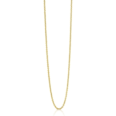 60cm ZINZI gold plated zilveren anker ketting ZILC-A60G