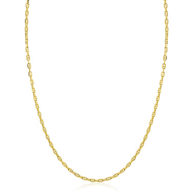 ZINZI gold plated zilveren marine schakel ketting (2,3mm breed) 42-45cm ZIC2841G