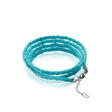 Zinzi by Fatima wikkelarmband turquoise 75cm ZBF11T