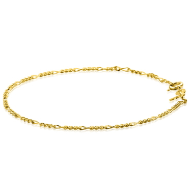ZINZI Gold 14 karaat gouden figaro armband 1,5mm breed ZGA294