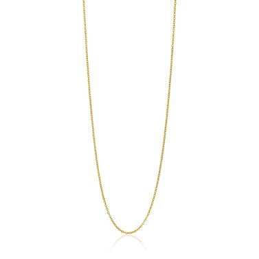 42cm ZINZI Gold 14 krt anker ketting 0,9mm breed, ideaal om je hanger aan te bevestigen ZGLA42-09