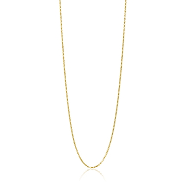 45cm ZINZI Gold 14 krt anker ketting 0,9mm breed, ideaal om je hanger aan te bevestigen ZGLA45-09