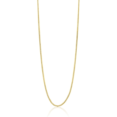45cm ZINZI Gold 14 krt gourmet ketting 0,8mm breed, ideaal om je hanger aan te bevestigen ZGLG45-08