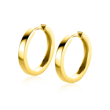 ZINZI GOLD klapcreolen glad 17x2mm