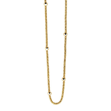 ZINZI zilveren fantasie ketting geel verguld 42-45cm ZIC1128G 