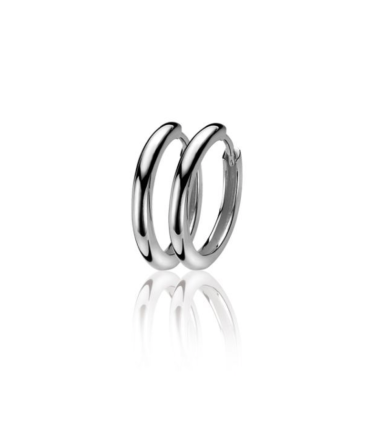 ZINZI zilveren oorringen 17 x 2mm glad met luxe klapsluiting ZIO402
