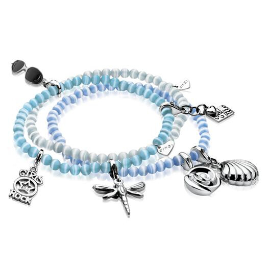 ZINZI Stretch Bracelet One-size Grey for Charms CH-A25G