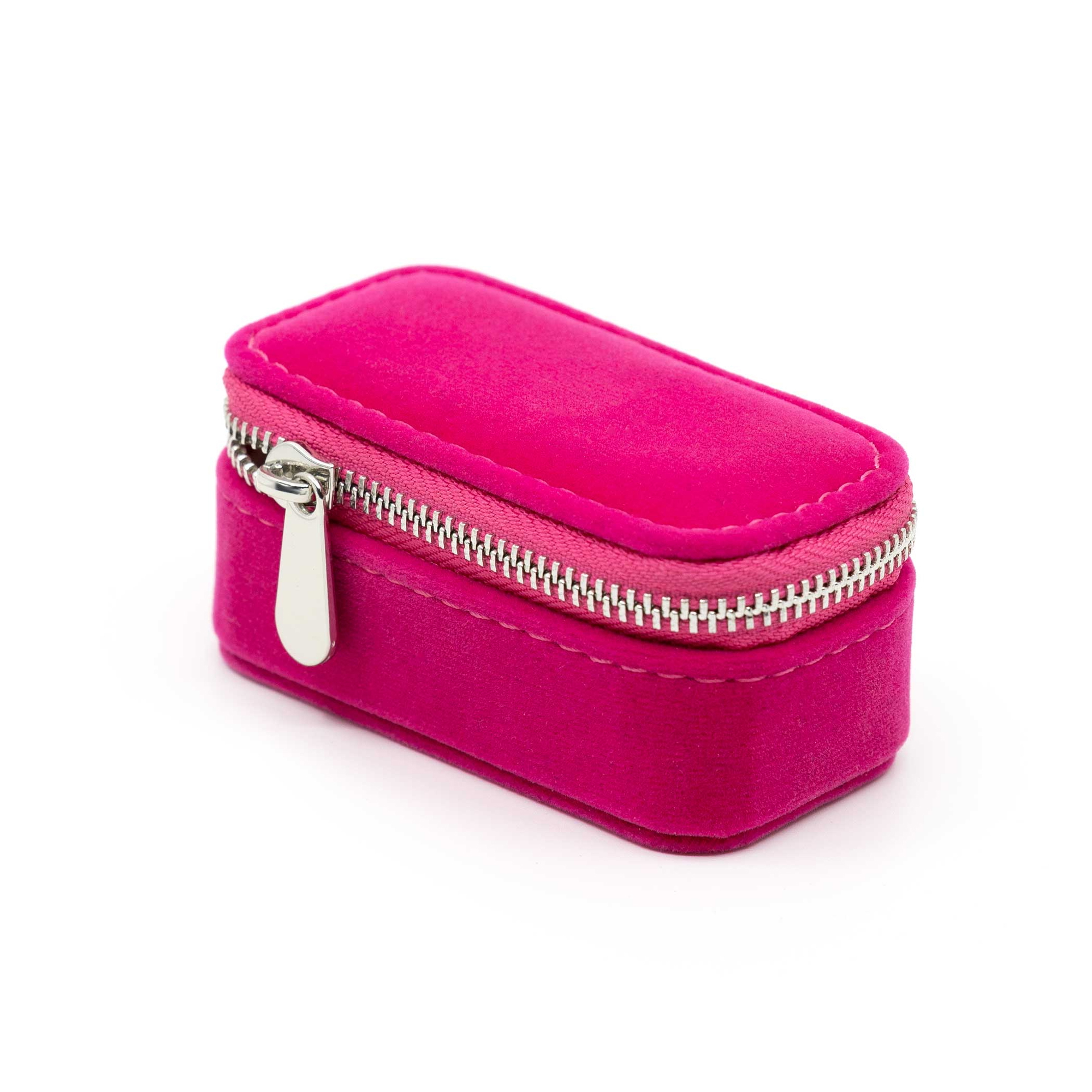 Zinzi opberg etui in roze suède met ritssluiting, handig formaat ETUI-PINK