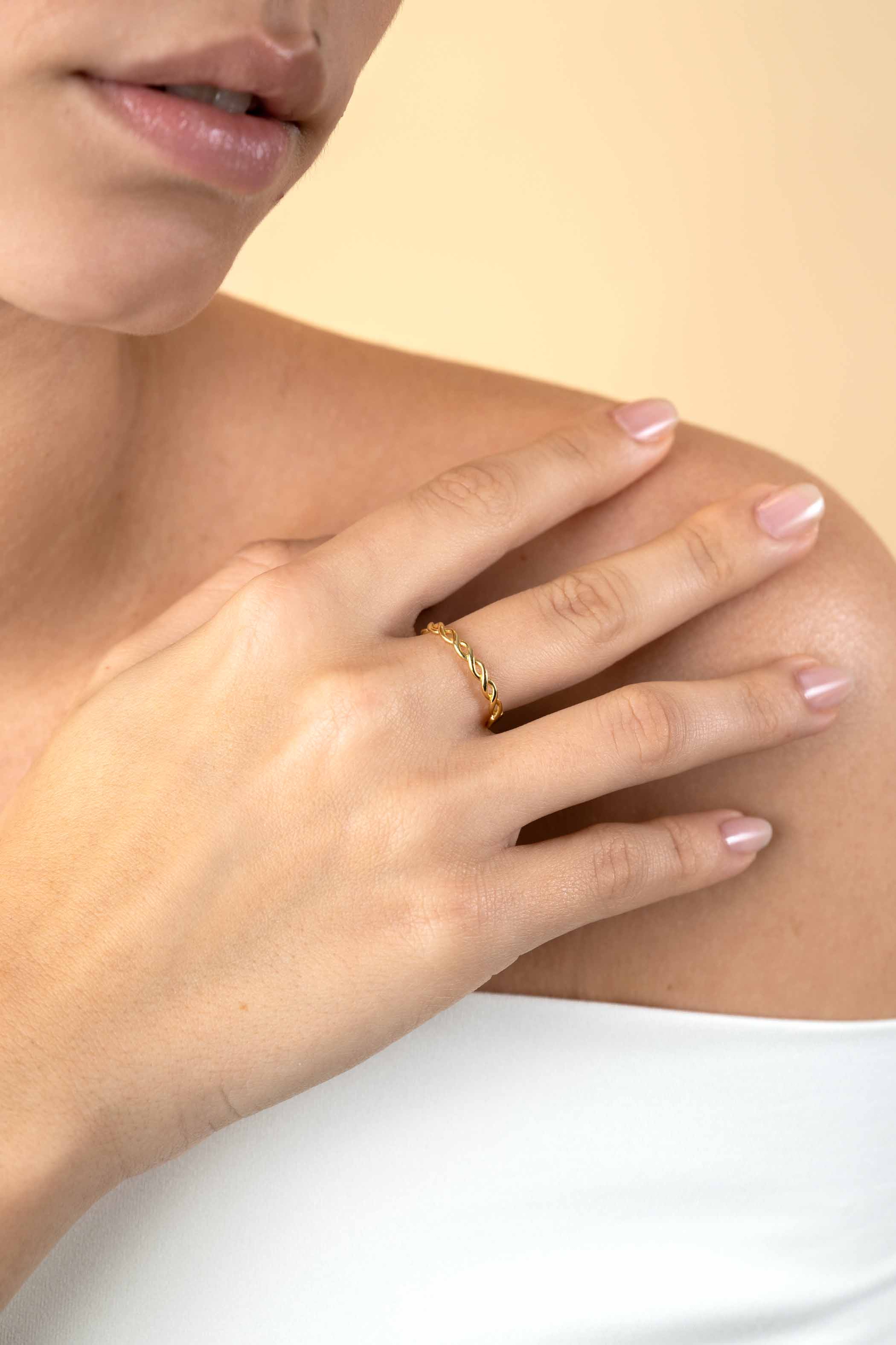 ZINZI Gold ring infinity 2.5mm mt. 58