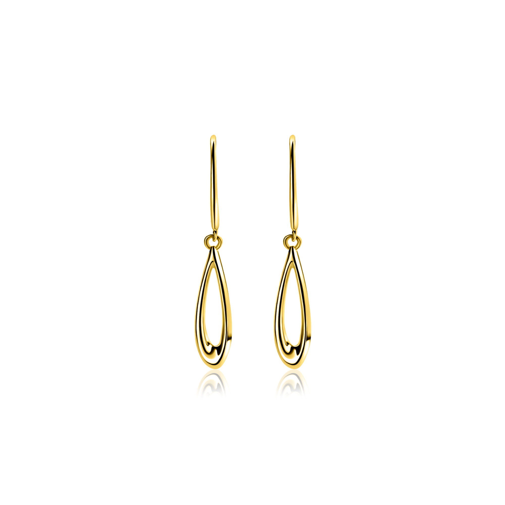 ZINZI GOLD oorhangers ovaal open