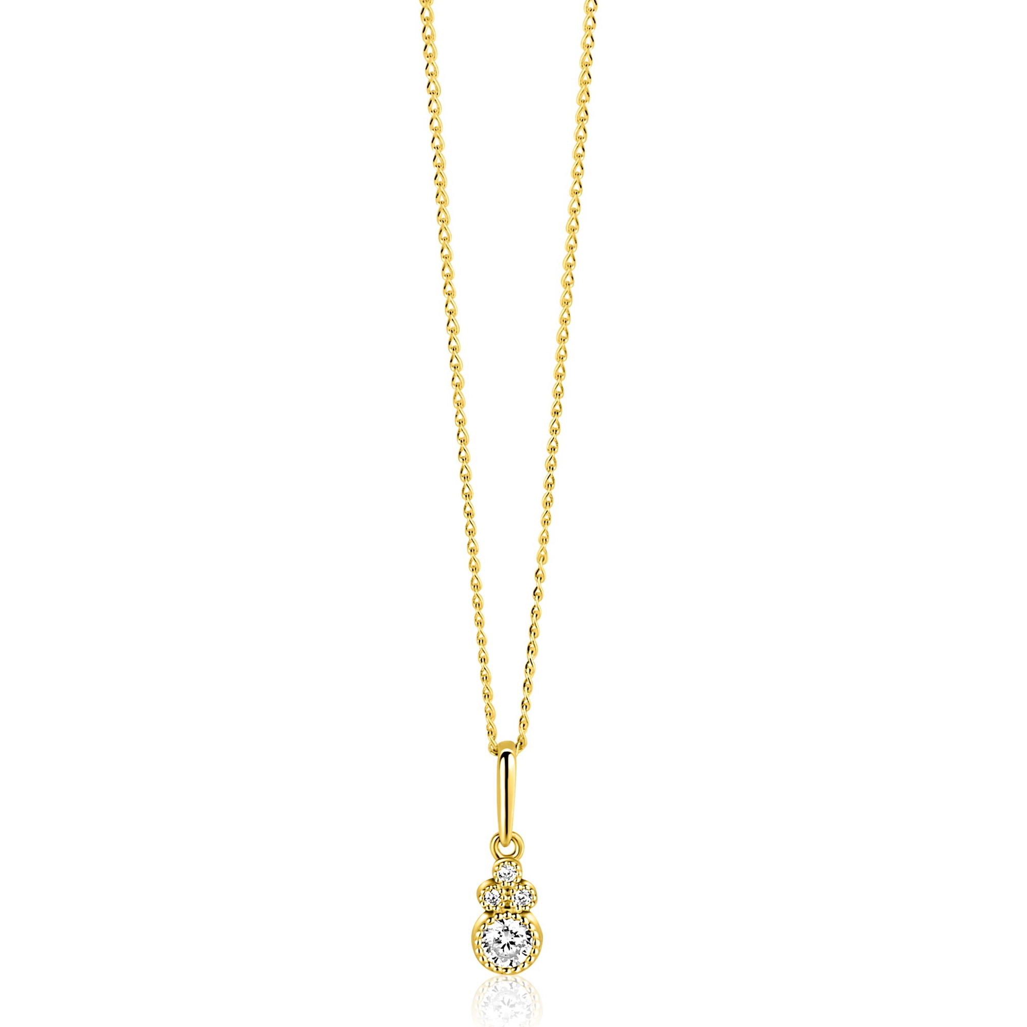 ZINZI GOLD hanger fantasie zirconia's