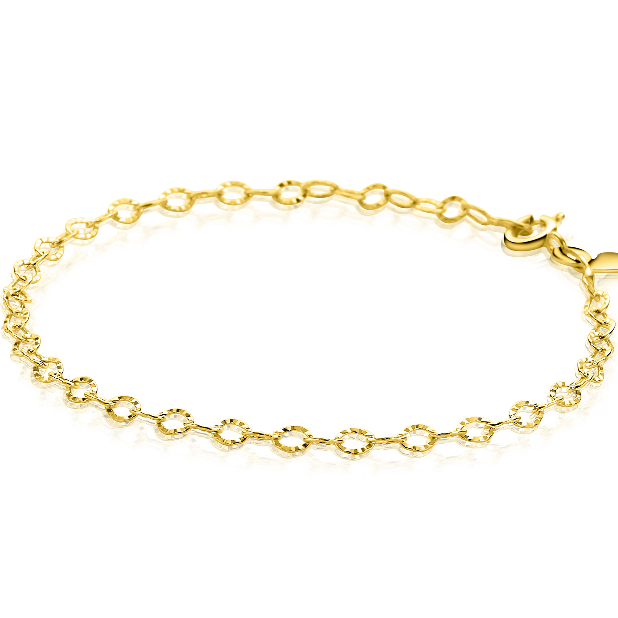 ZINZI GOLD armband ronde schakels gediamanteerd