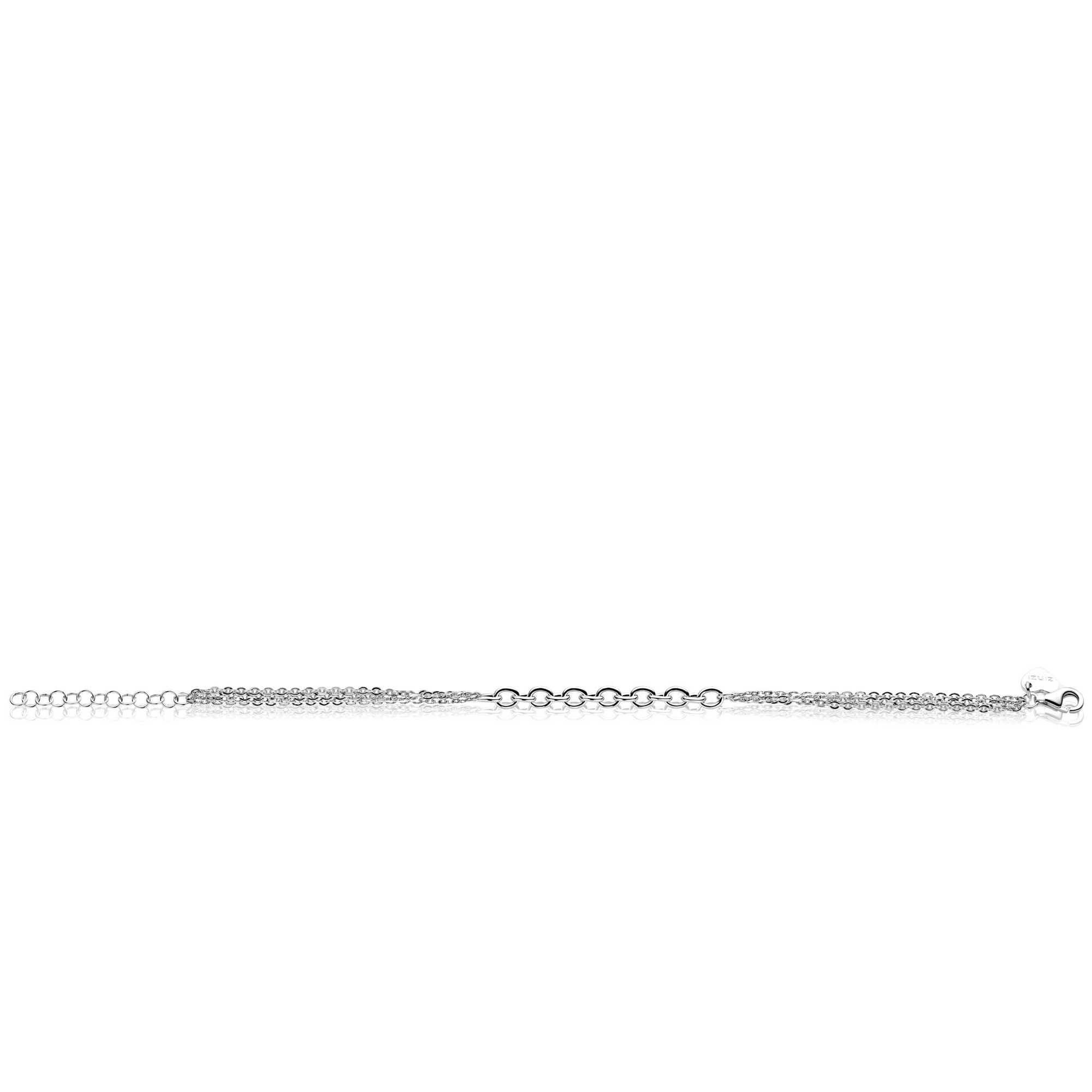 ZINZI zilveren multi schakelarmband met jasseron schakels ZIA2781