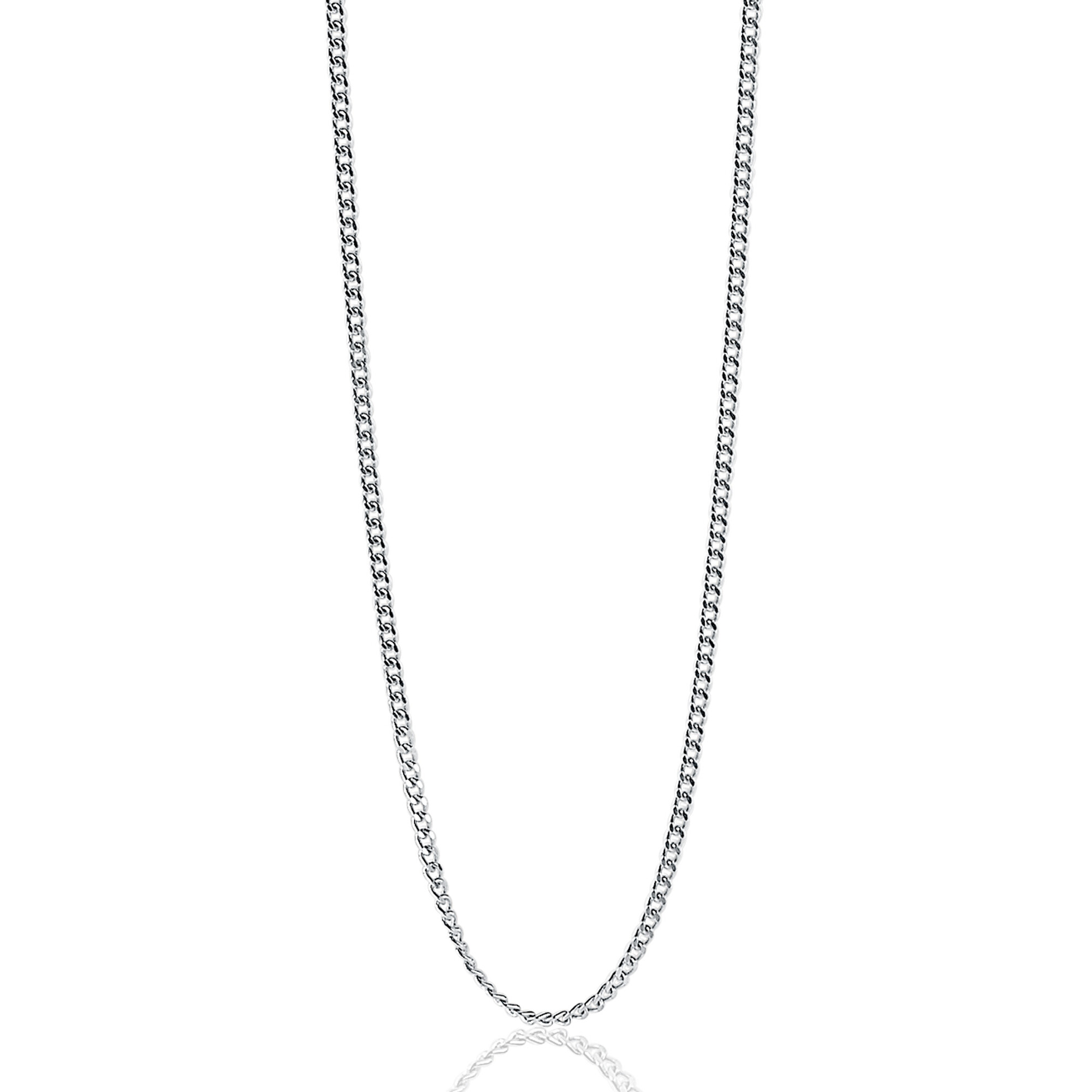 90cm ZINZI Sterling Silver Curb Chain Necklace ZILC-G90
