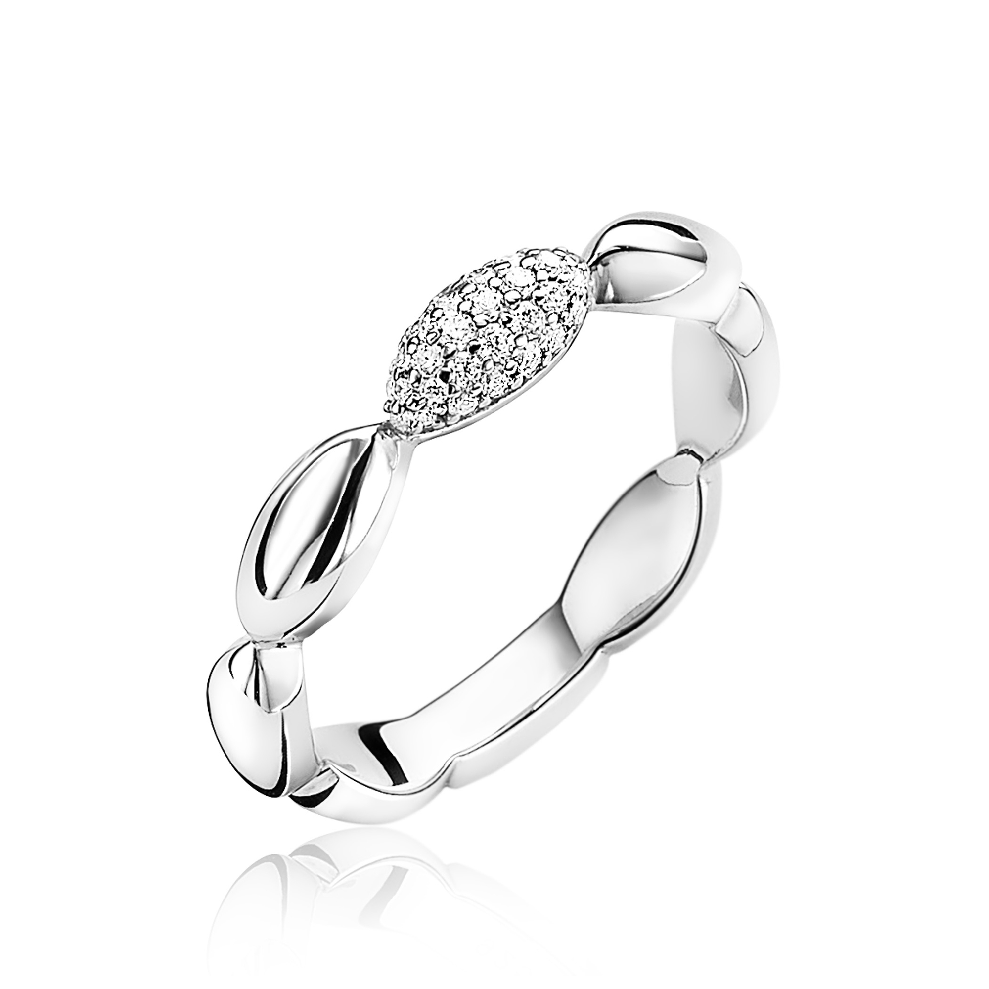 ZINZI Sterling Silver Ring Drop White ZIR1675