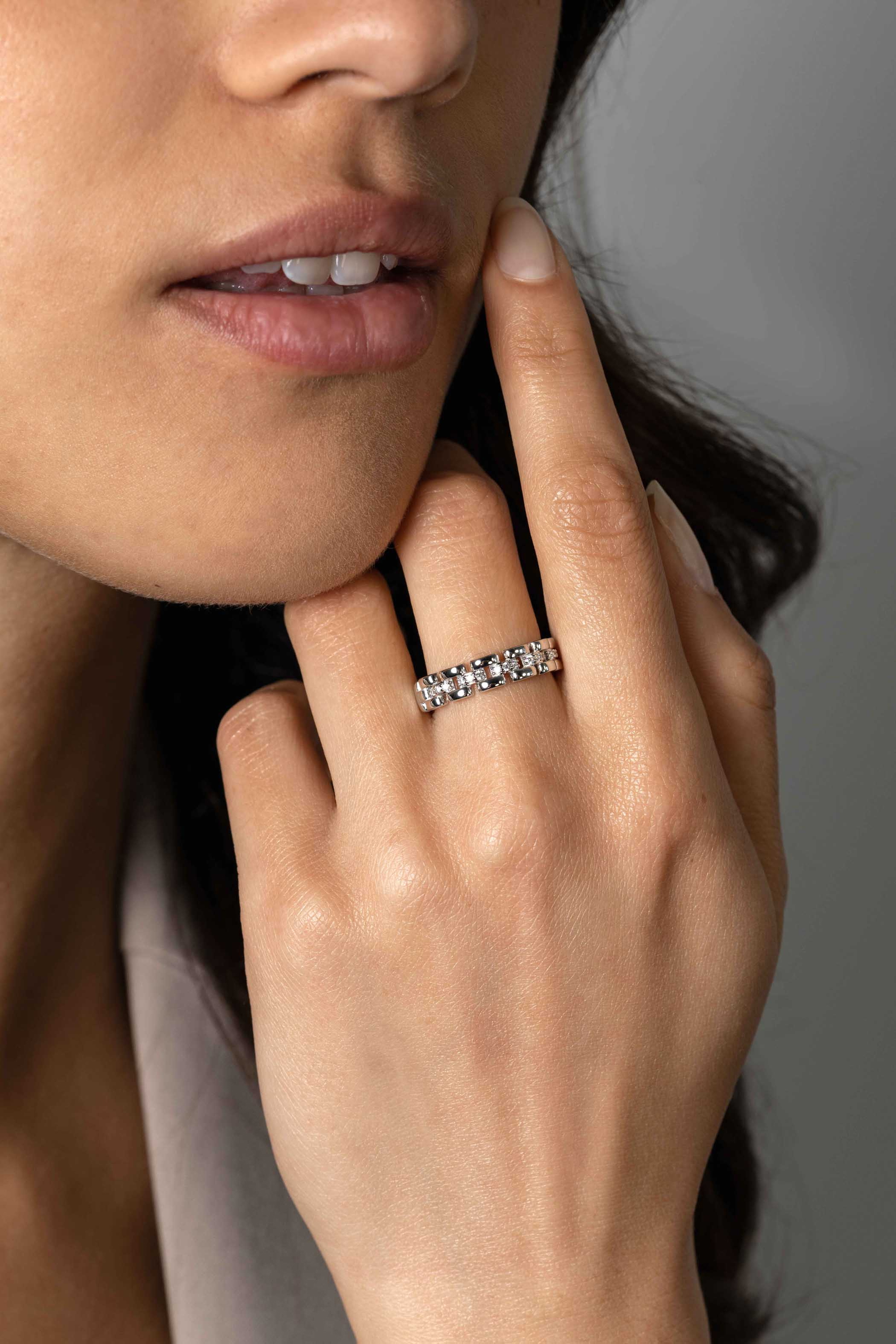 ZINZI zlv. ring rolex style met zirconia's mt.62
