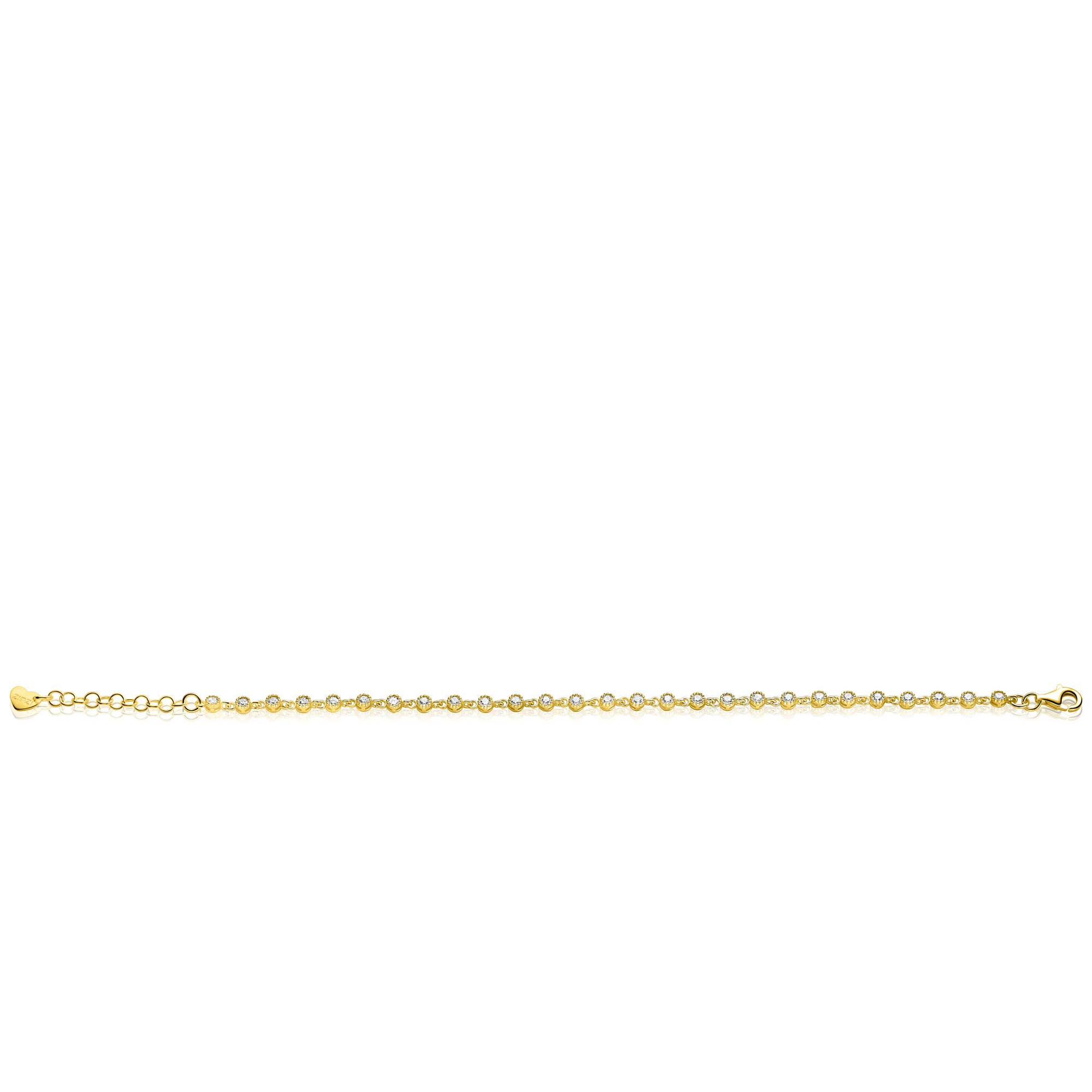 ZINZI zlv. armband gg.verg. fantasie met zirconia's