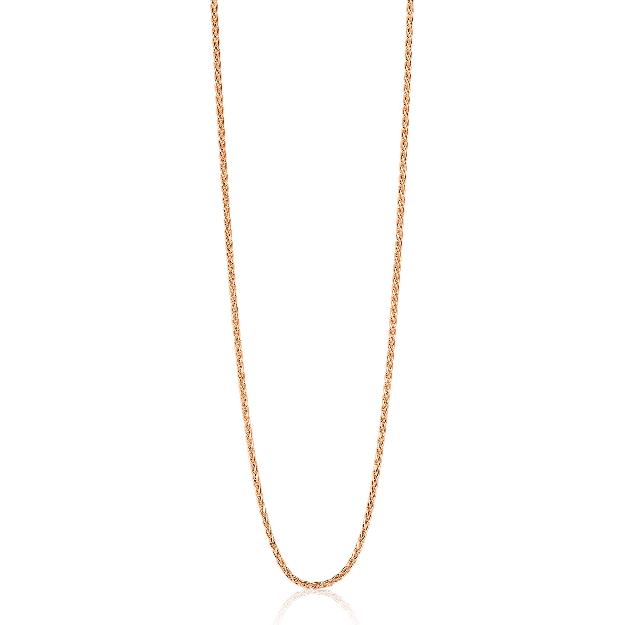 80 cm ZINZI zilveren palmier ketting rosé verguld ZILC-P80R