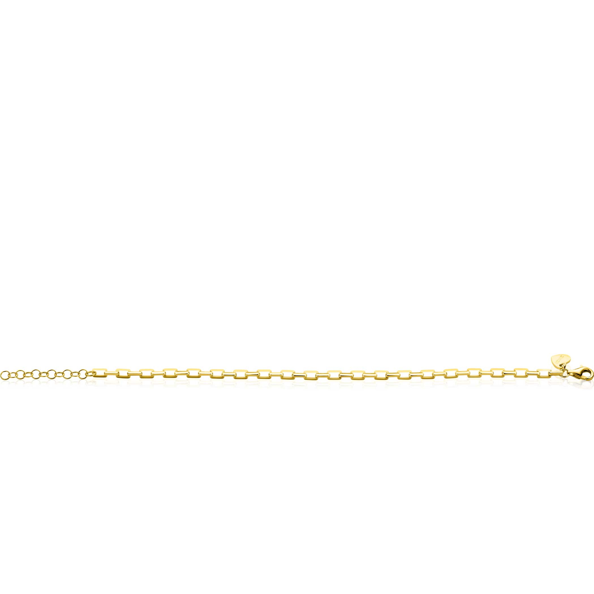 ZINZI vergoldetes Silberarmband mit venezianischen Gliedern, 3 mm, 16,5-19,5 cm ZIA2587