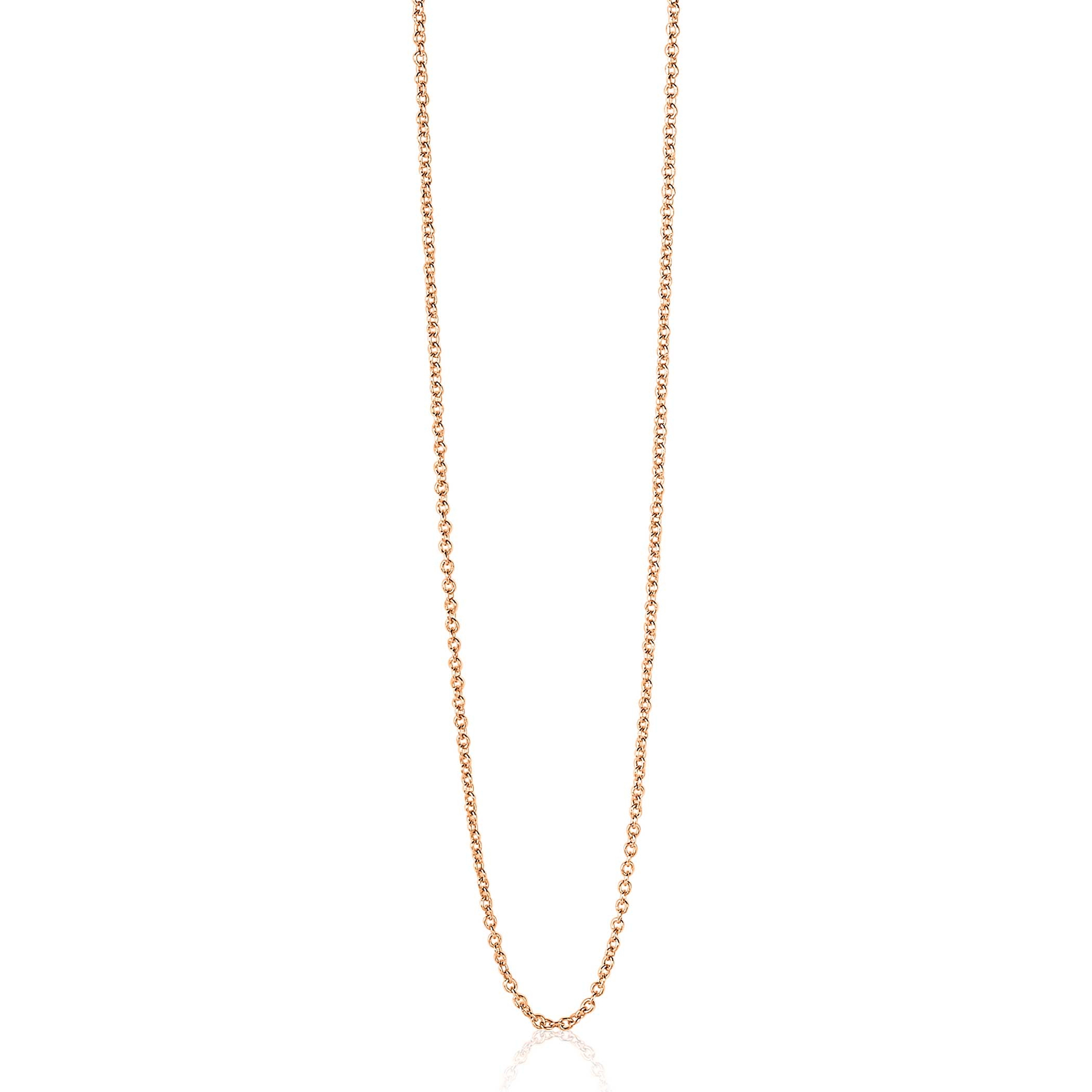 60cm ZINZI zilveren anker ketting rosé verguld ZILC-A60R