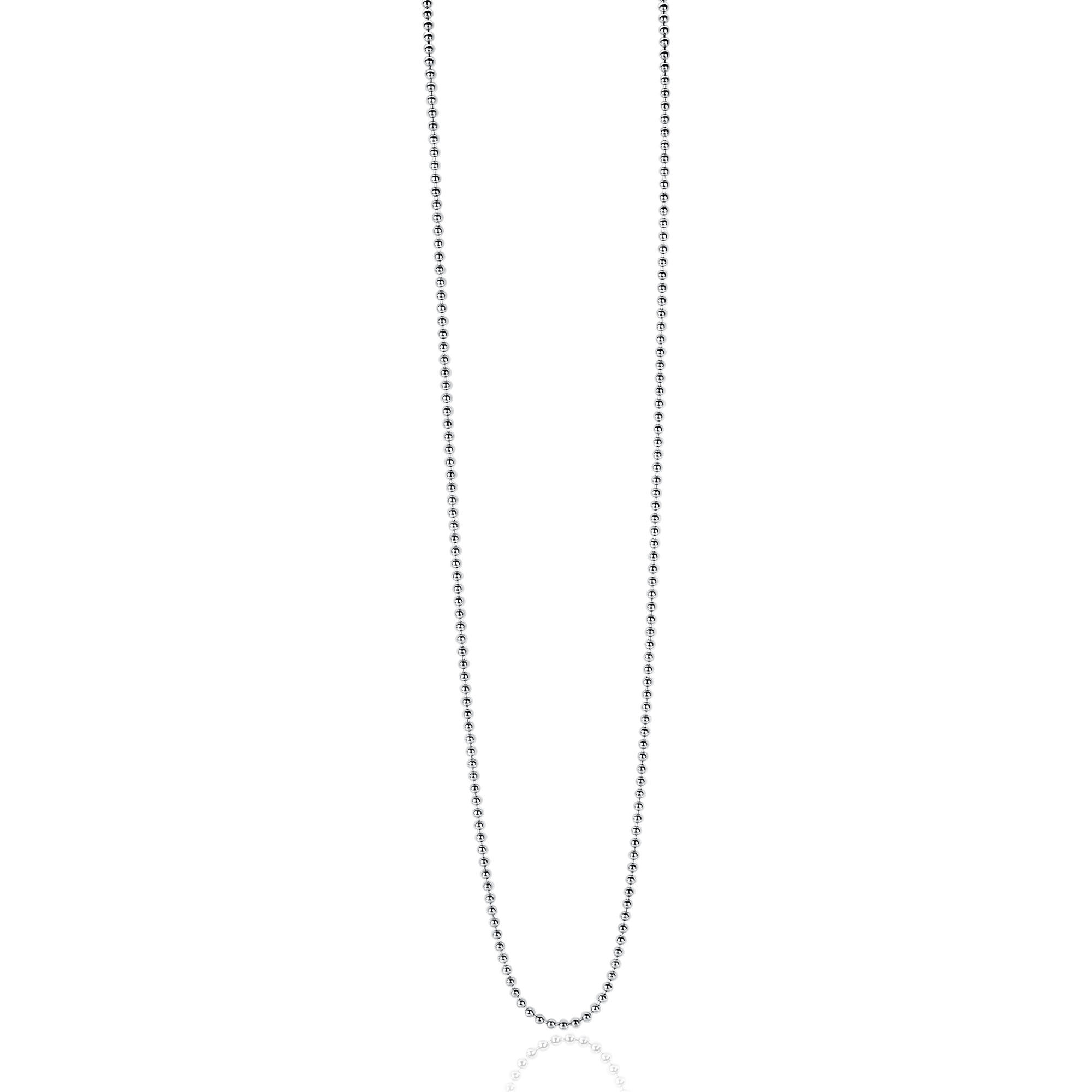 70cm ZINZI Sterling Silver Beads Necklace ZILC-B70