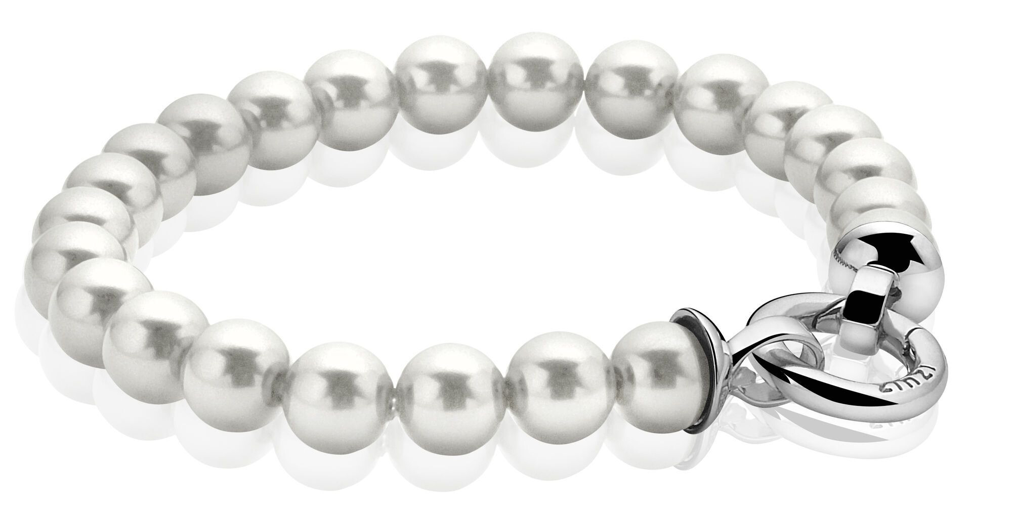 ZINZI Sterling Silver Pearl Bracelet White with Clasp 20cm ZIA401W-S