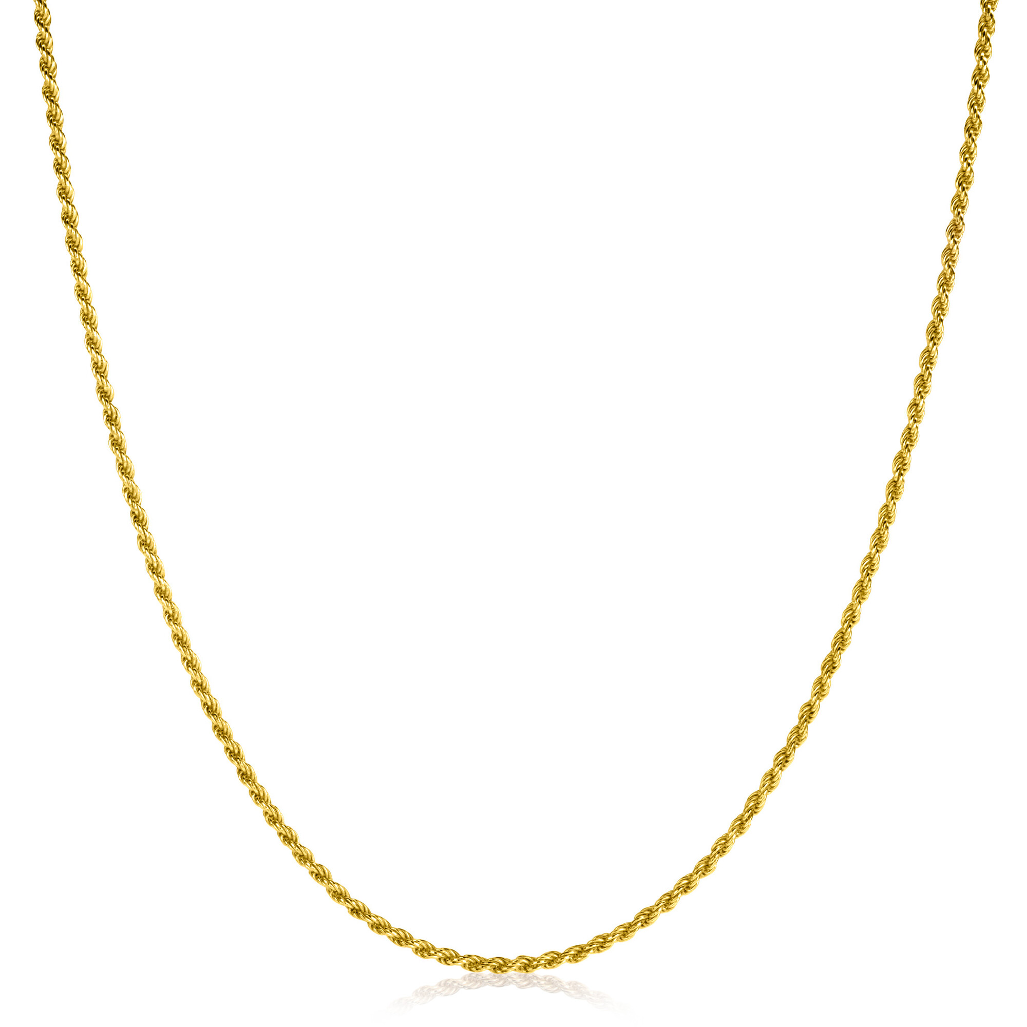 70cm ZINZI gold plated zilveren koord ketting ZILC-K70G