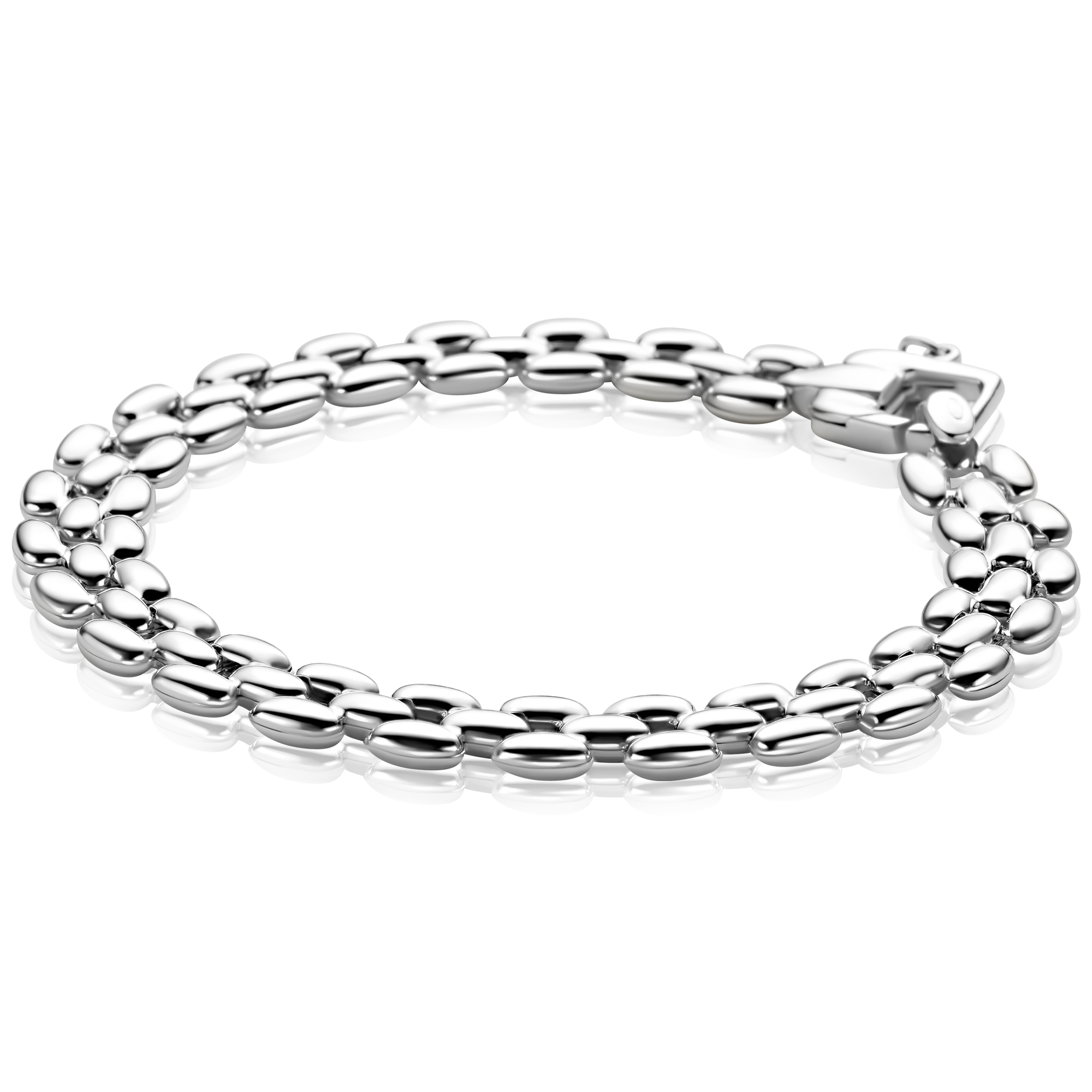 ZINZI zlv. armband rolex-style breed 8mm