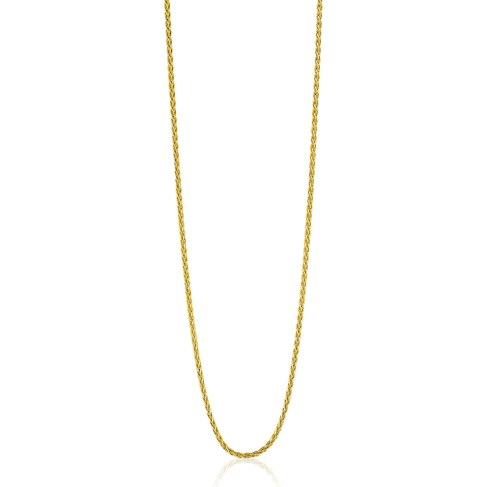 ZINZI zlv. palmier collier 60 cm geel verguld