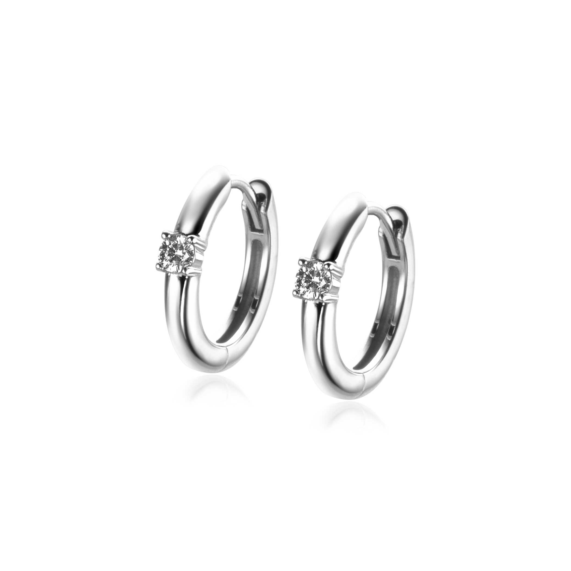 ZINZI zlv. oorringen birthstones wit cz.