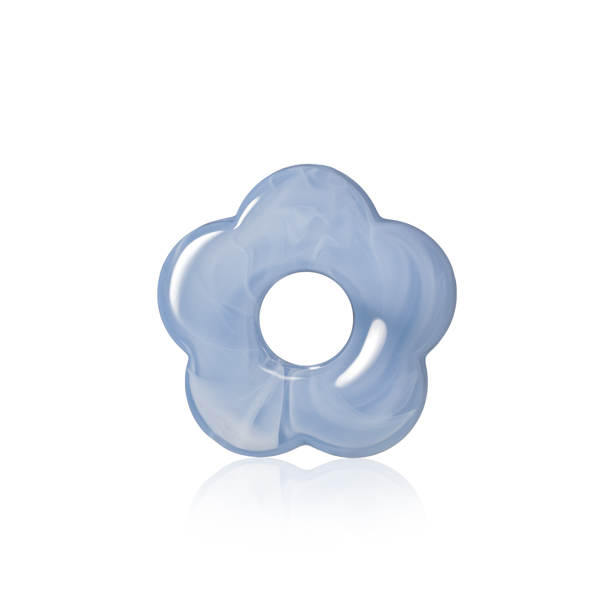 26mm flower-shaped light blue synthetic pendant ZIH2720BA