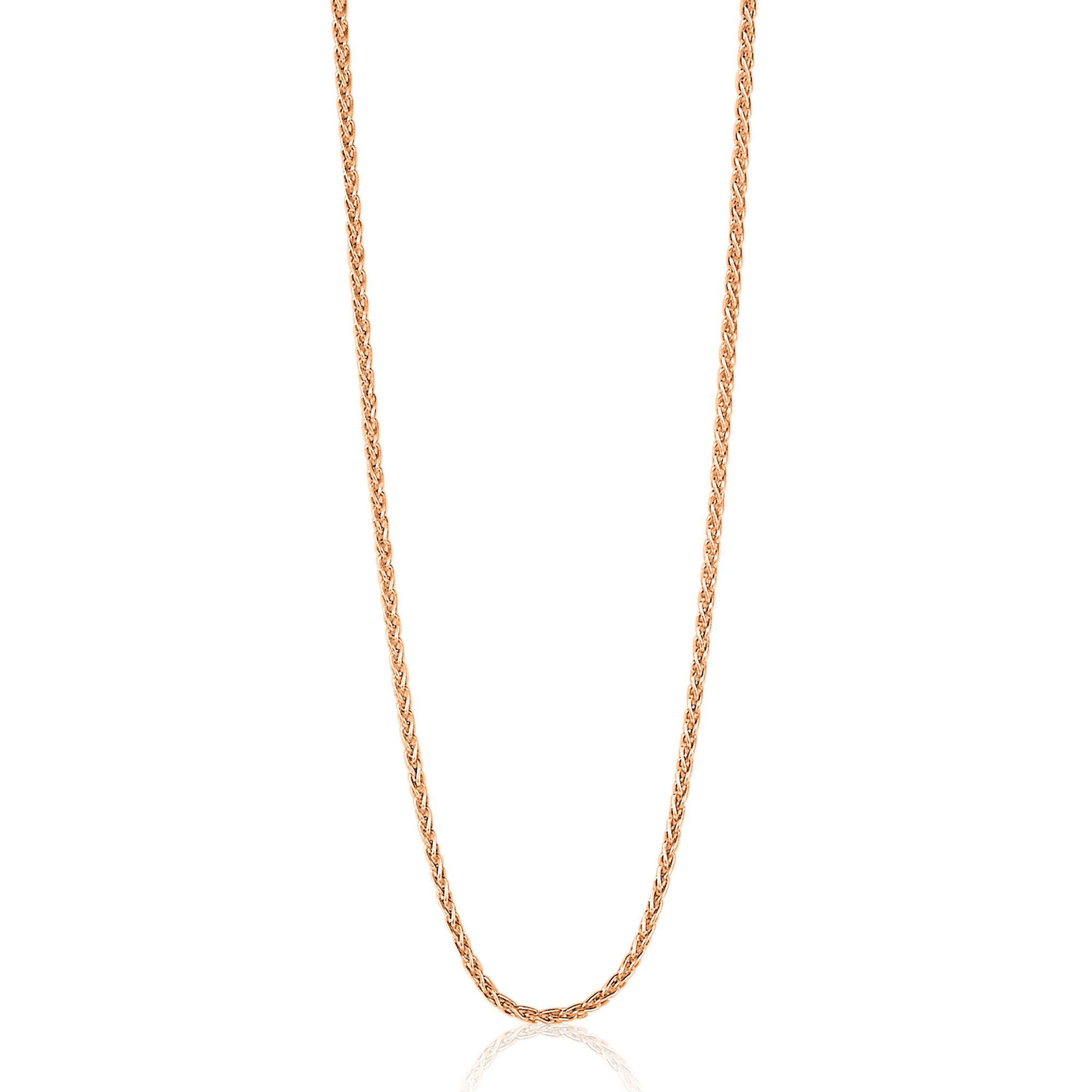 ZINZI zlv. palmier collier 70 cm rosé verguld