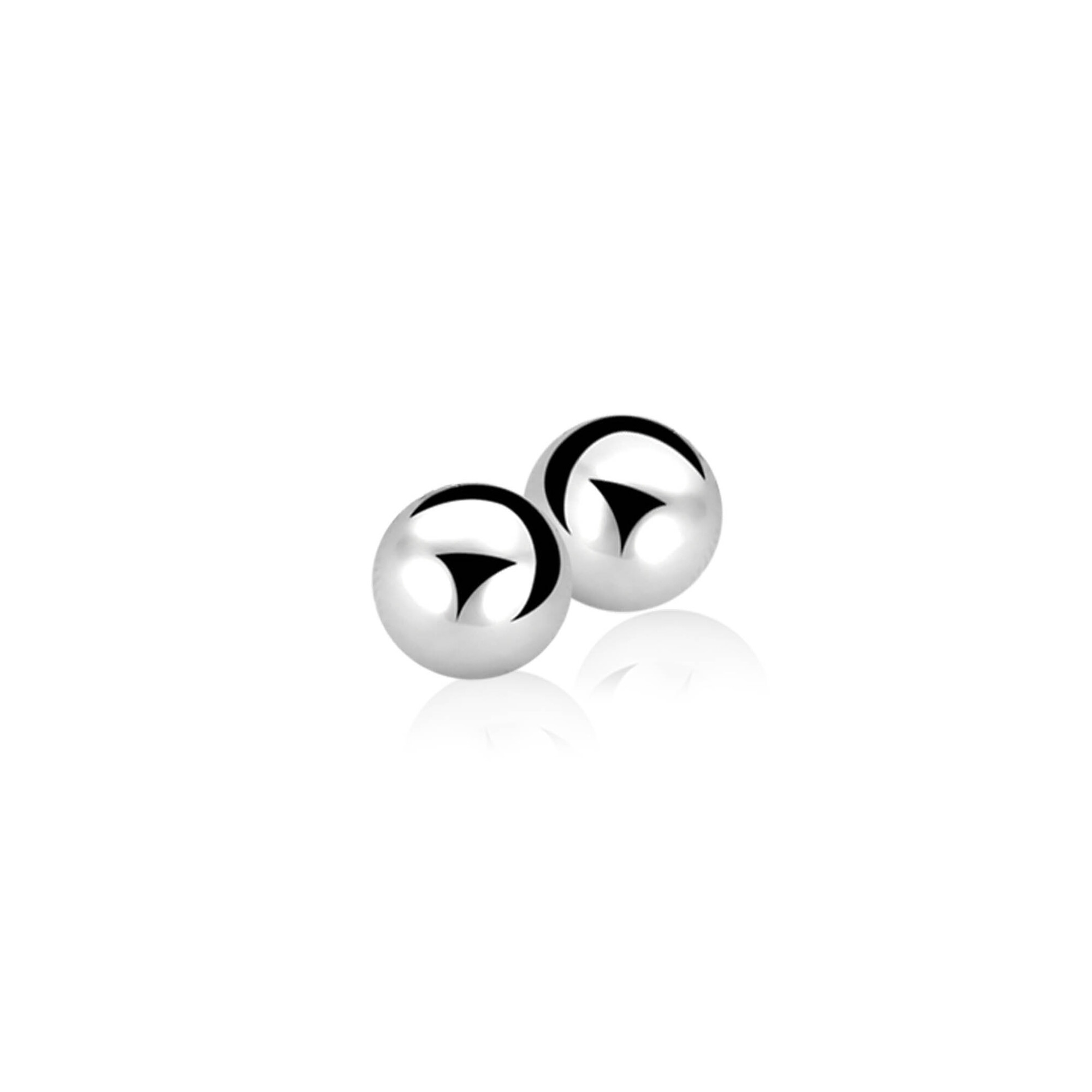 Zinzi silberne Ohrstecker glatt Kugel 6mm ZIO808
