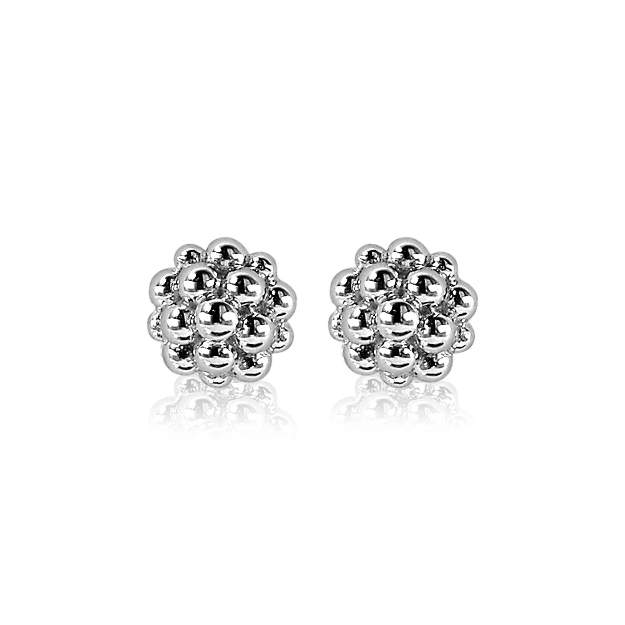 6mm ZINZI Sterling Silver Stud Earrings Beads ZIO1968