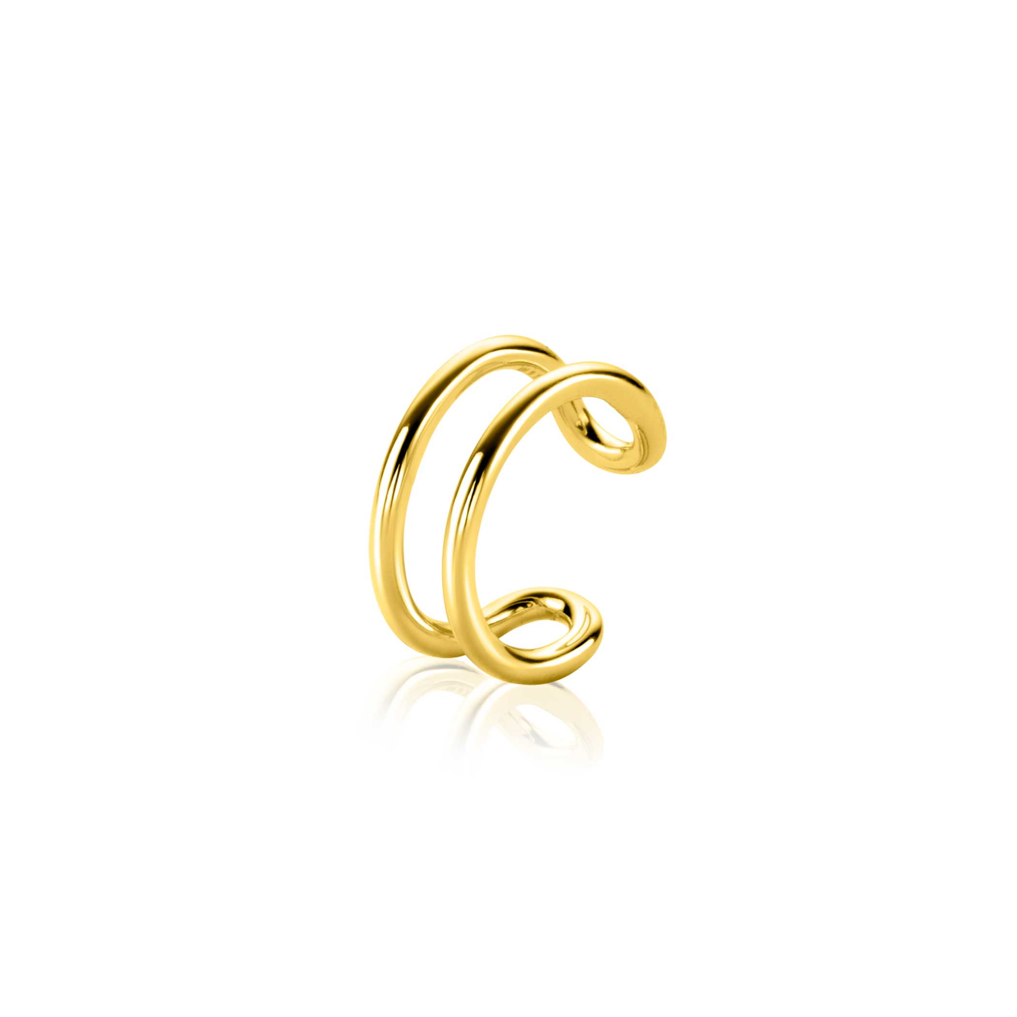 ZINZI zlv. earcuff gg.verg. dubbel glad