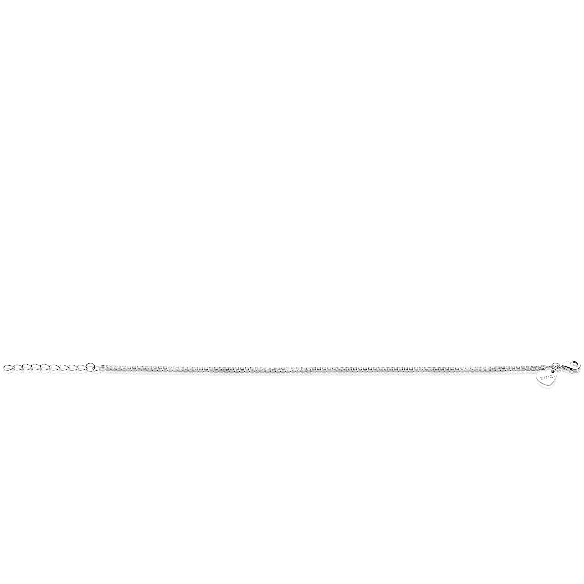 ZINZI zilveren tennis armband 1,7mm breed met rijzetting witte zirconia's ZIA2794