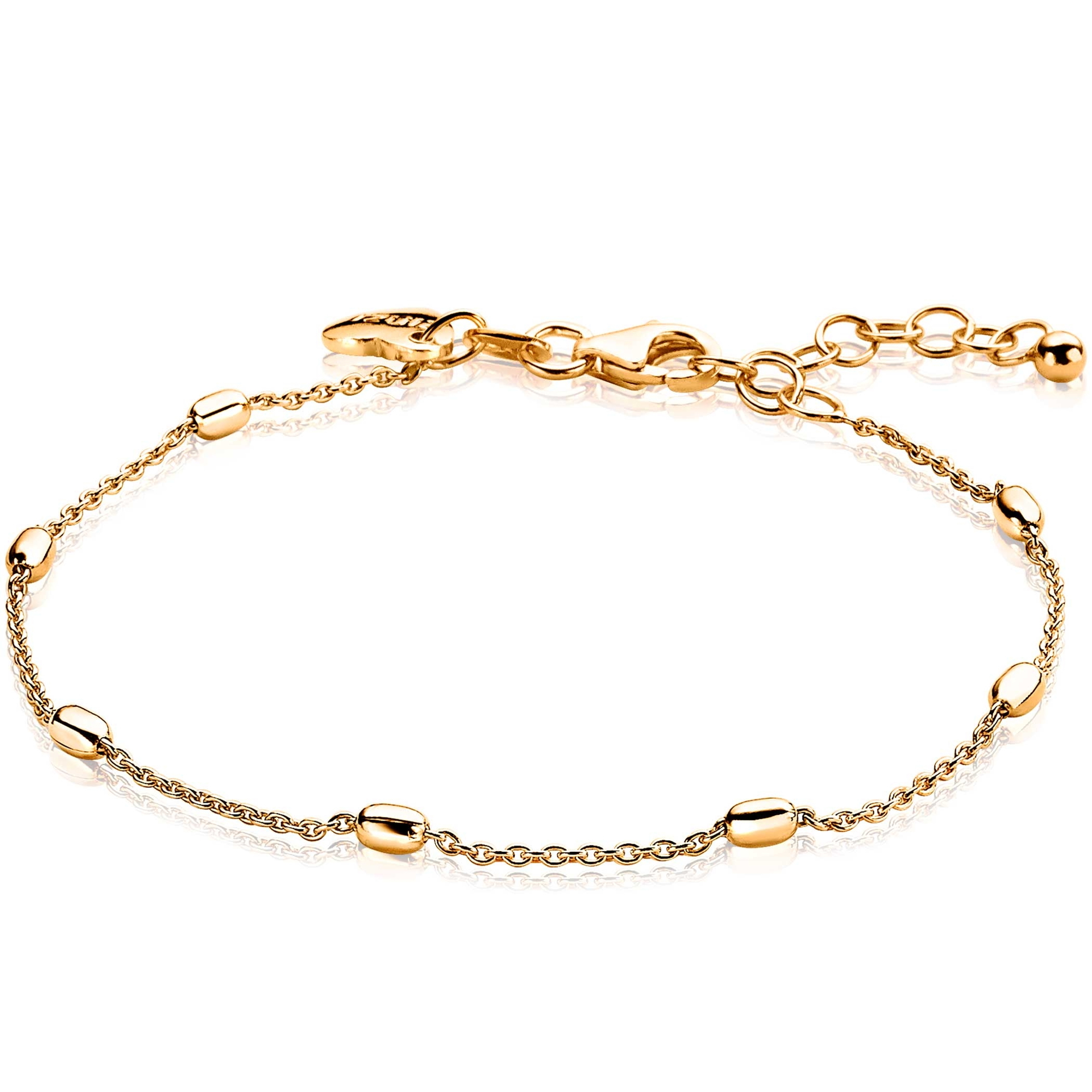 ZINZI silbernes Fantasie Armband gelb vergoldet oval 16,5-20cm ZIA1655G