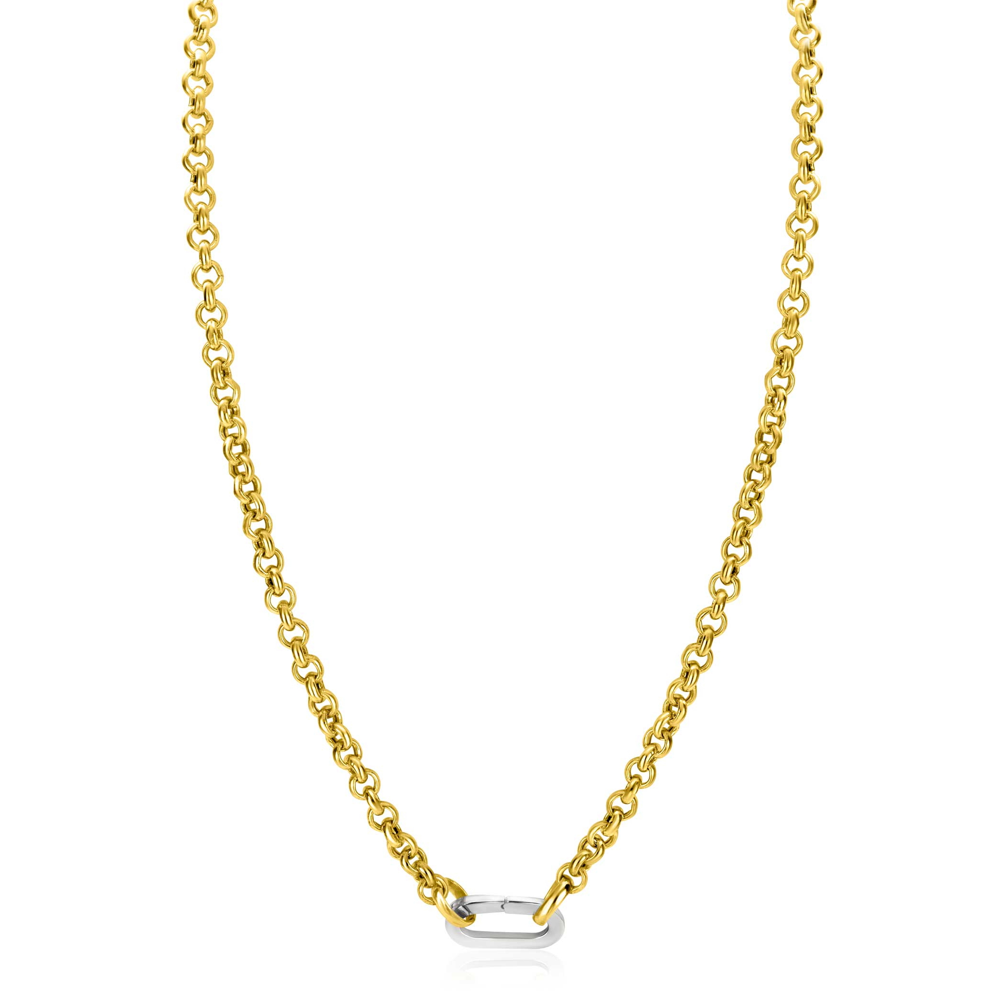ZINZI zlv. collier 41cm geel verguld