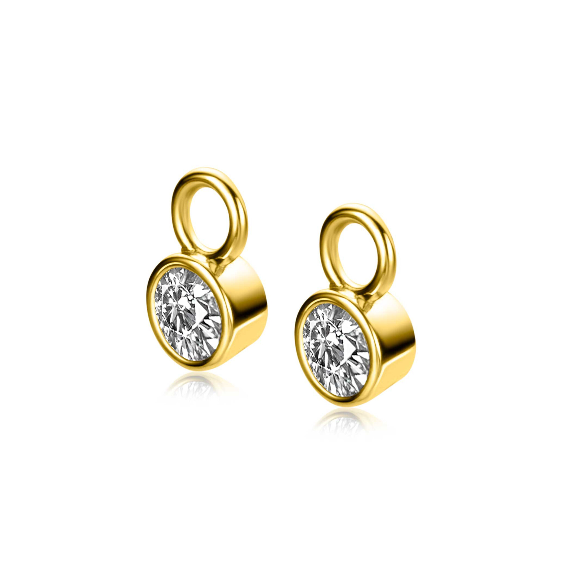 ZINZI zlv.oorbedels gg.verg. birthstones wit cz.