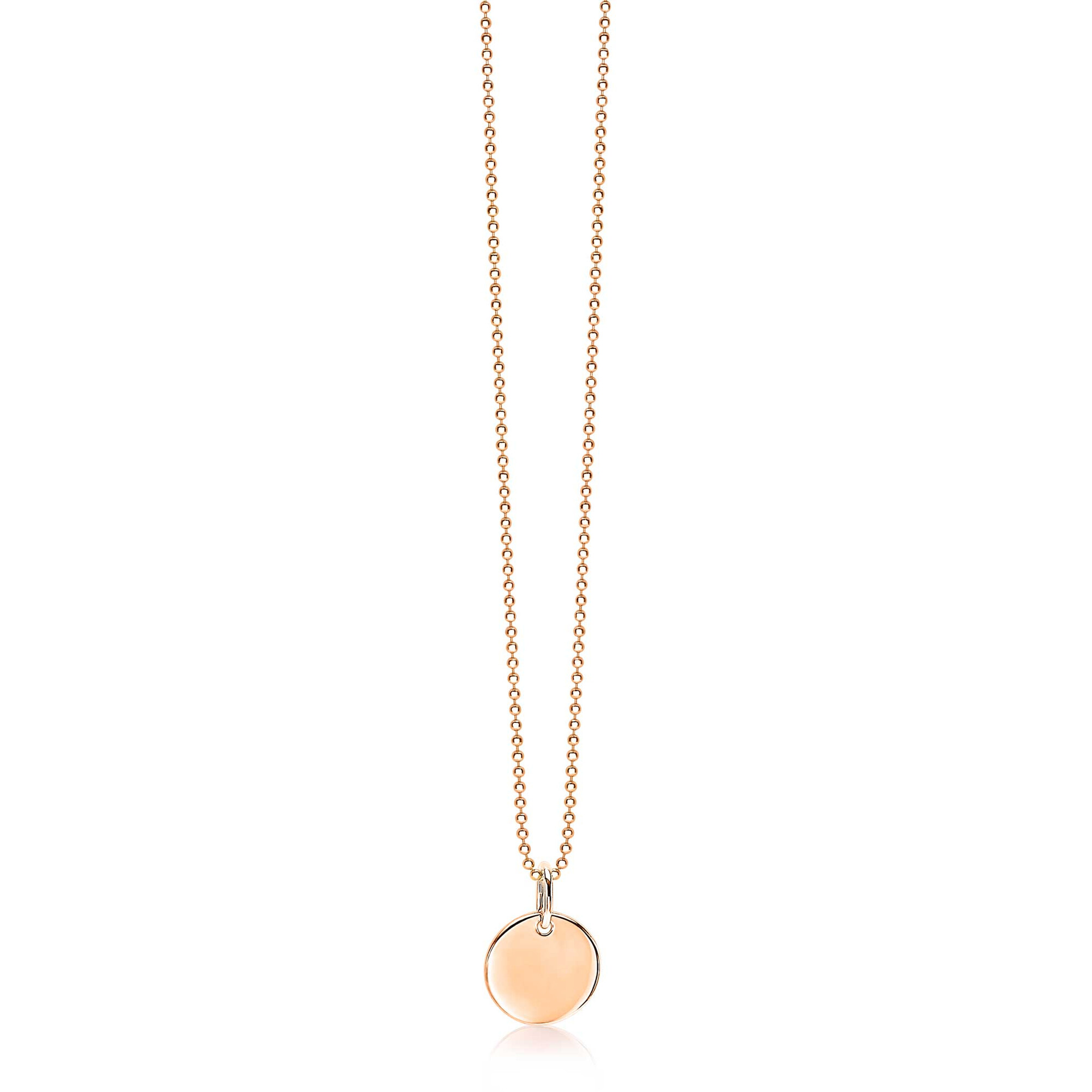 ZINZI silberner Anhänger rosé vergoldet glatt rund 12mm ZIH1825R