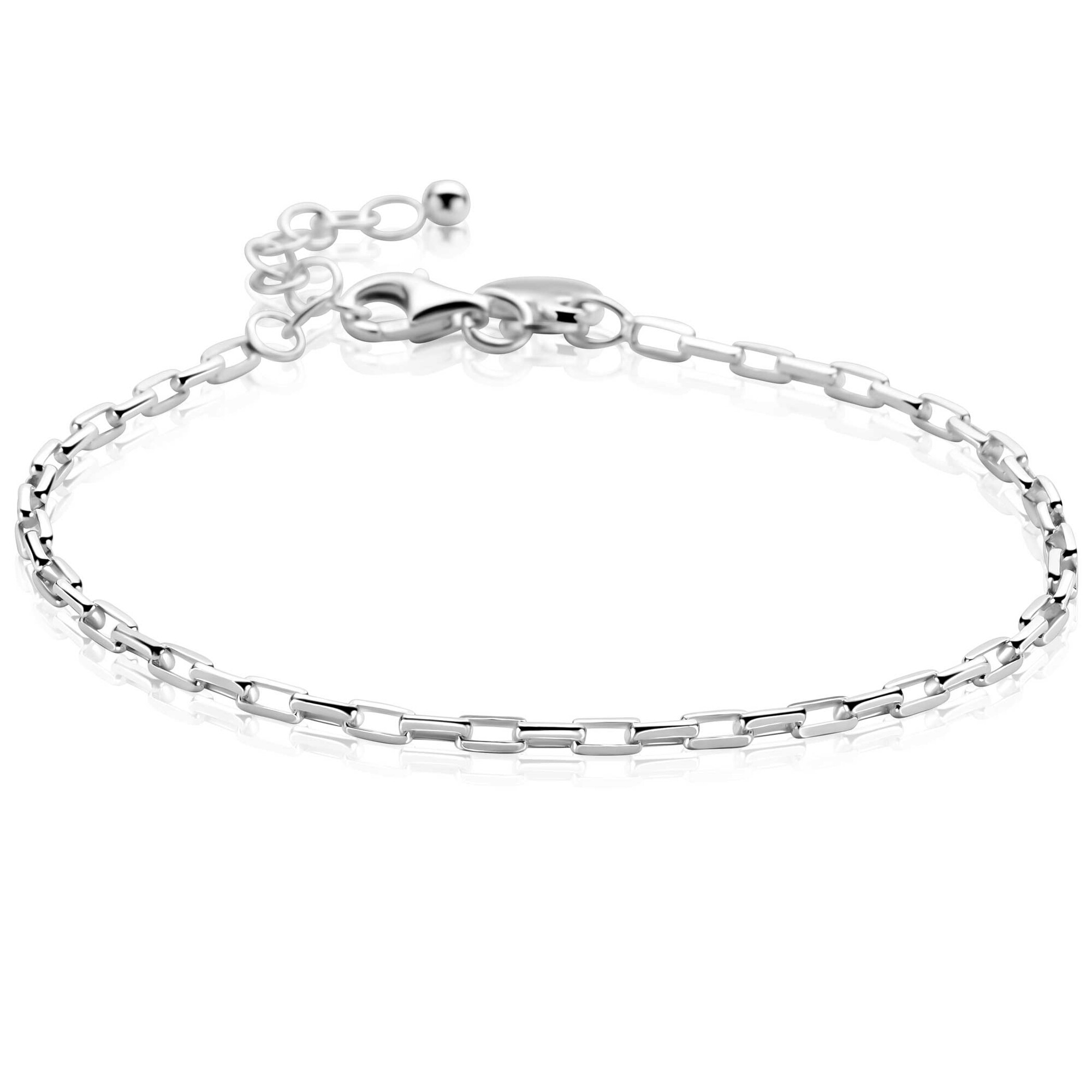 ZINZI zilveren paperclip schakel armband (2,2mm breed) 18-20cm ZIA2845