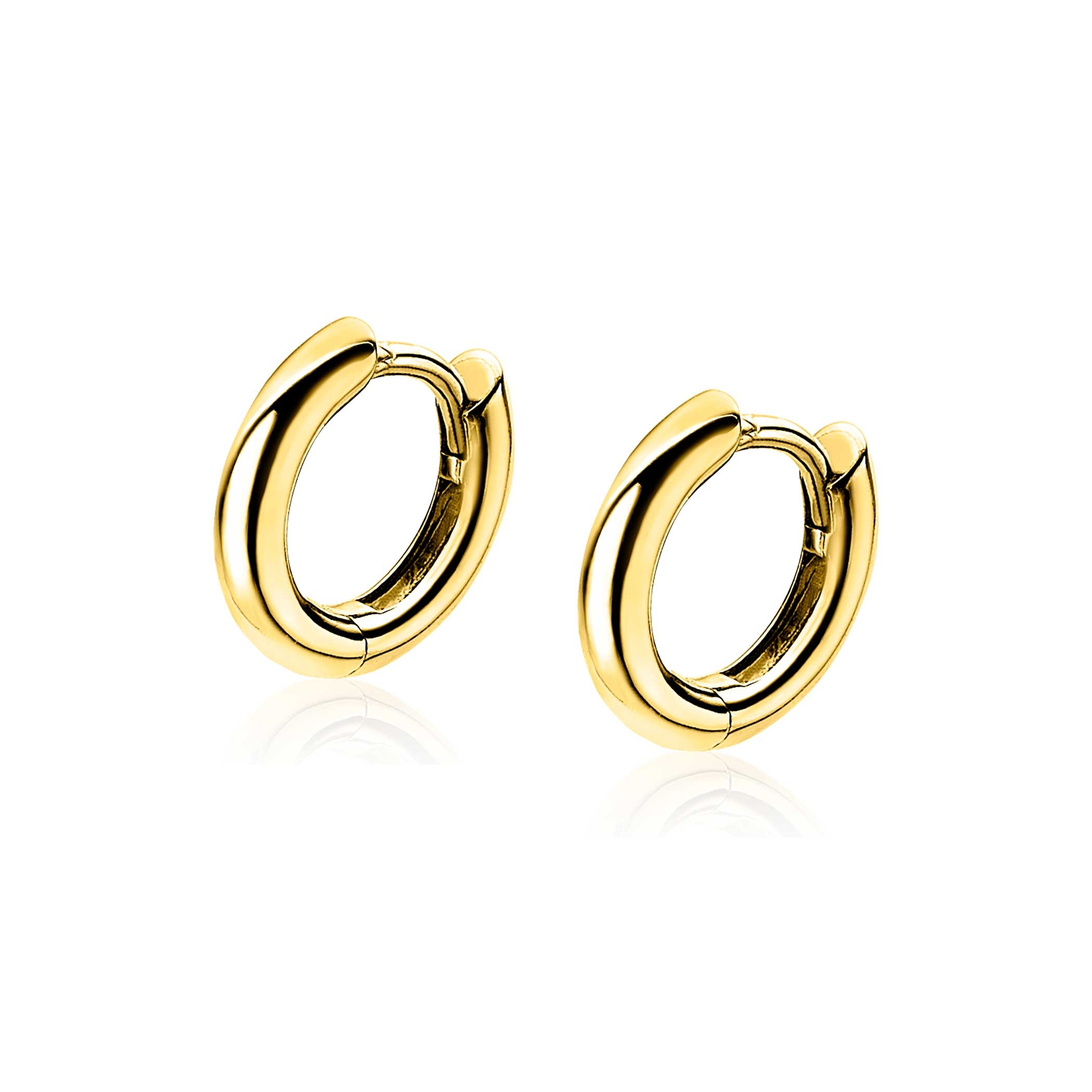 ZINZI silberne Ohrringe gelb vergoldet 12 x 3mm ZIO194G