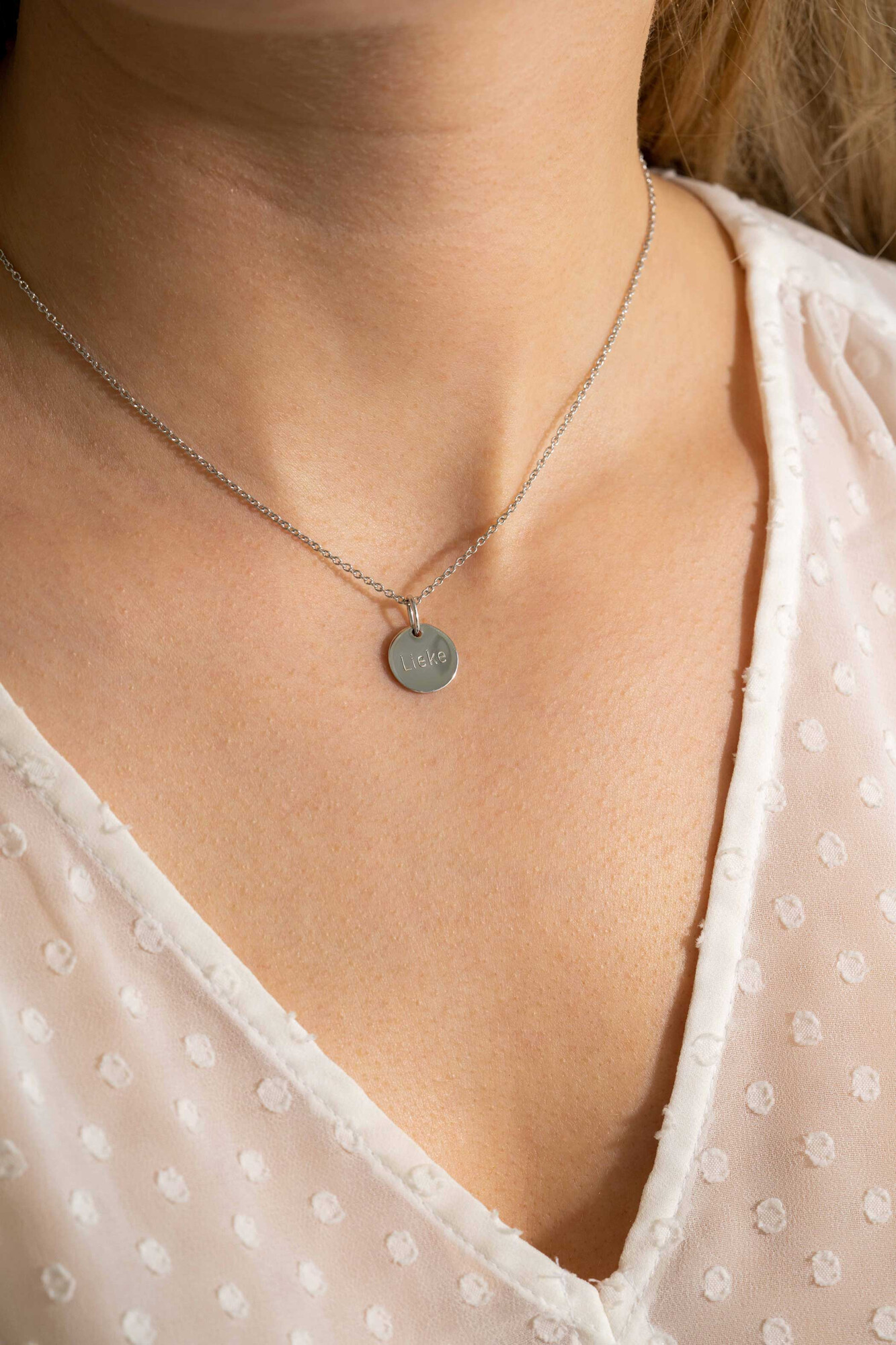 12mm ZINZI Sterling Silver Pendant Shiny Coin to Engrave ZIH2345-12 (excl. necklace)