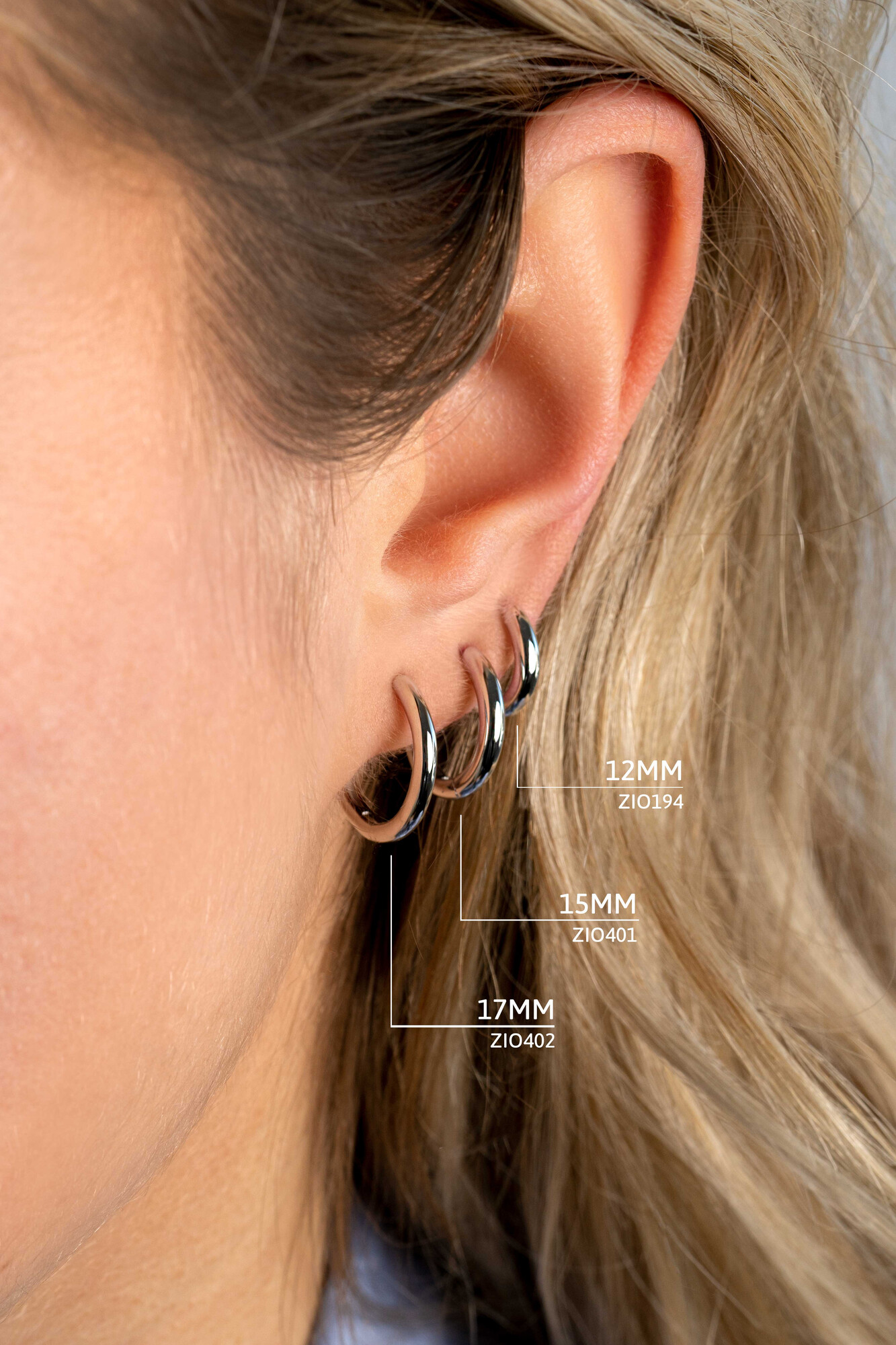 ZINZI zilveren oorringen 15 x 2mm glad met luxe klapsluiting ZIO401
