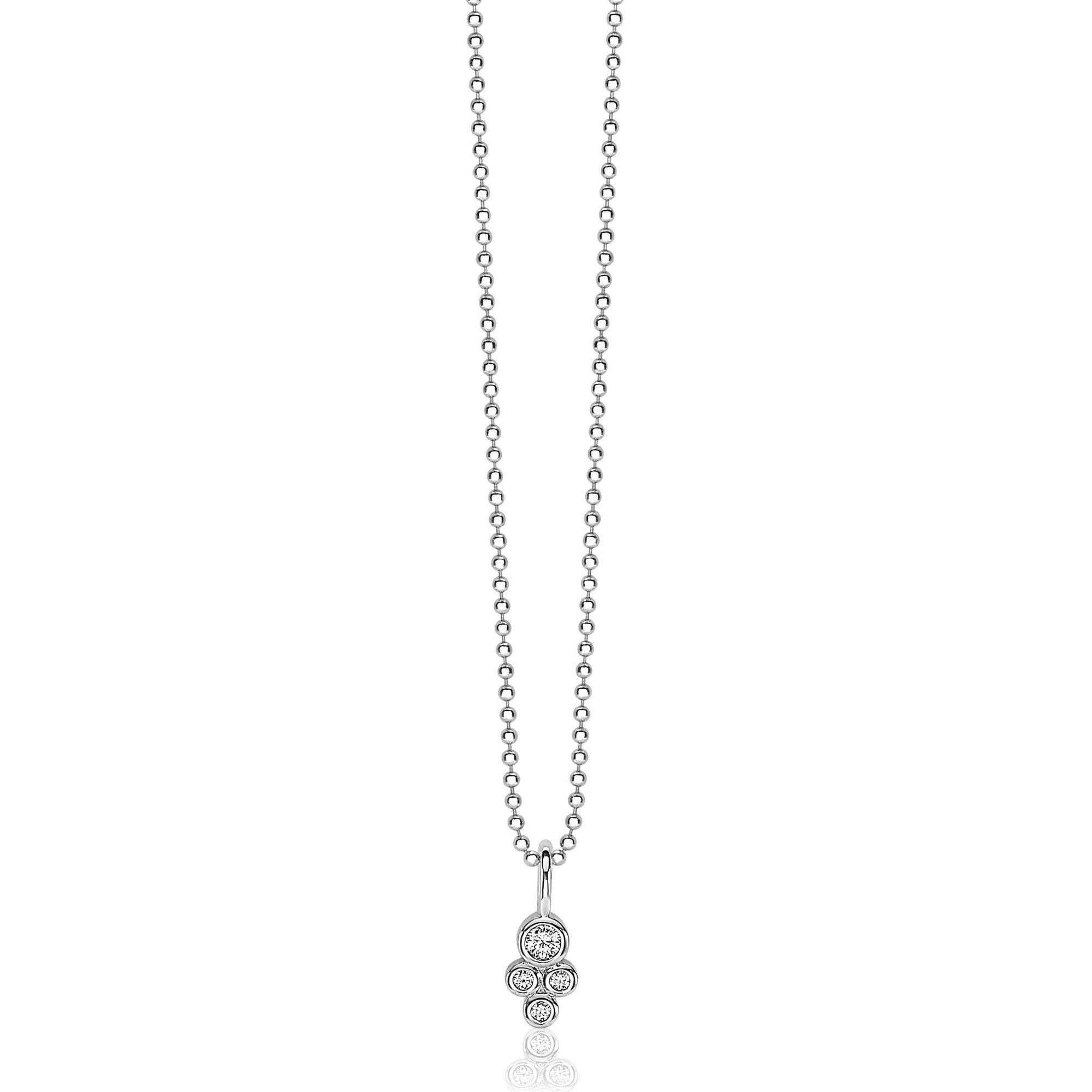 ZINZI Sterling Silver Pendant Round White ZIH1829