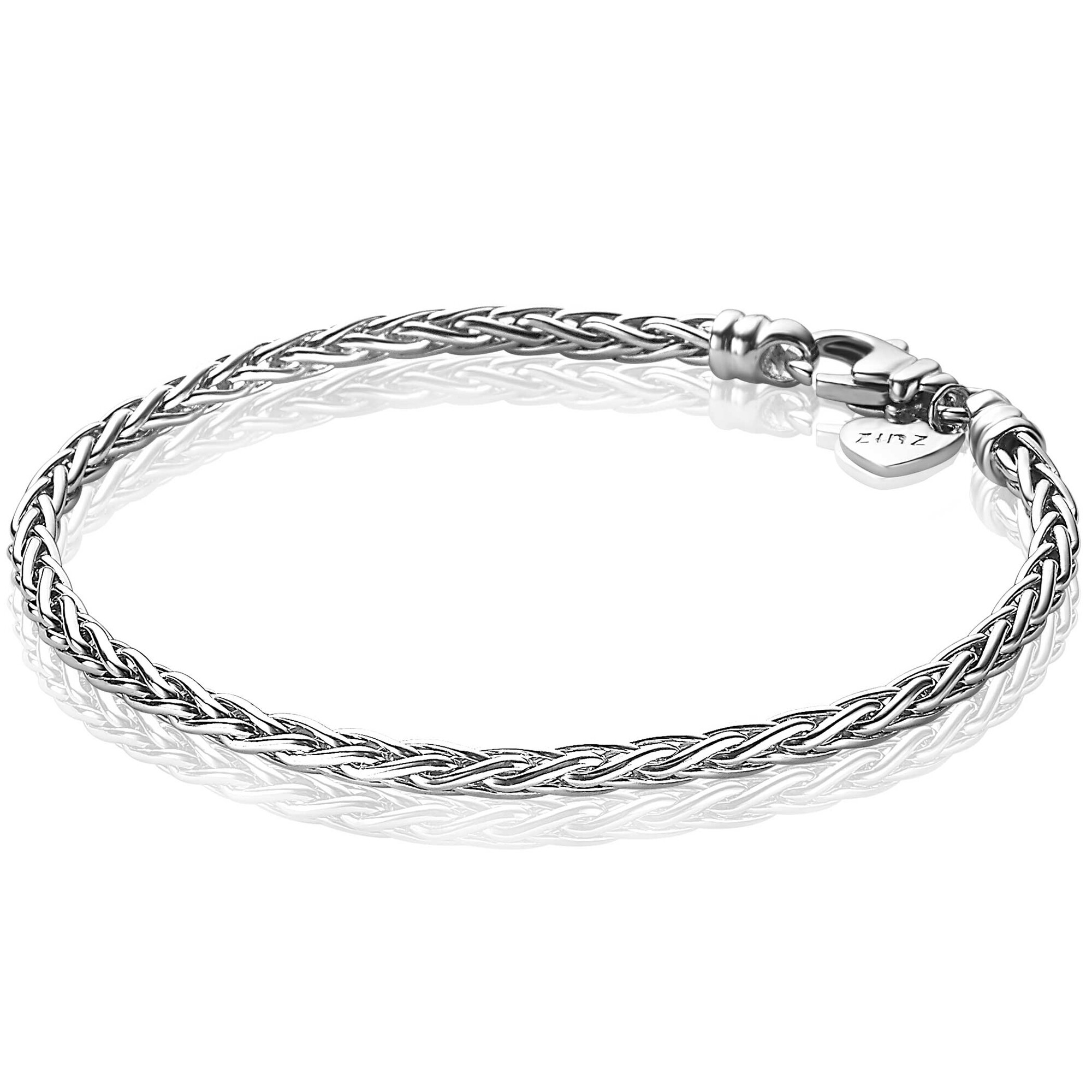 ZINZI silbernes Gliederarmband Palmier massiv 3mm breit 18,5cm ZIA1912