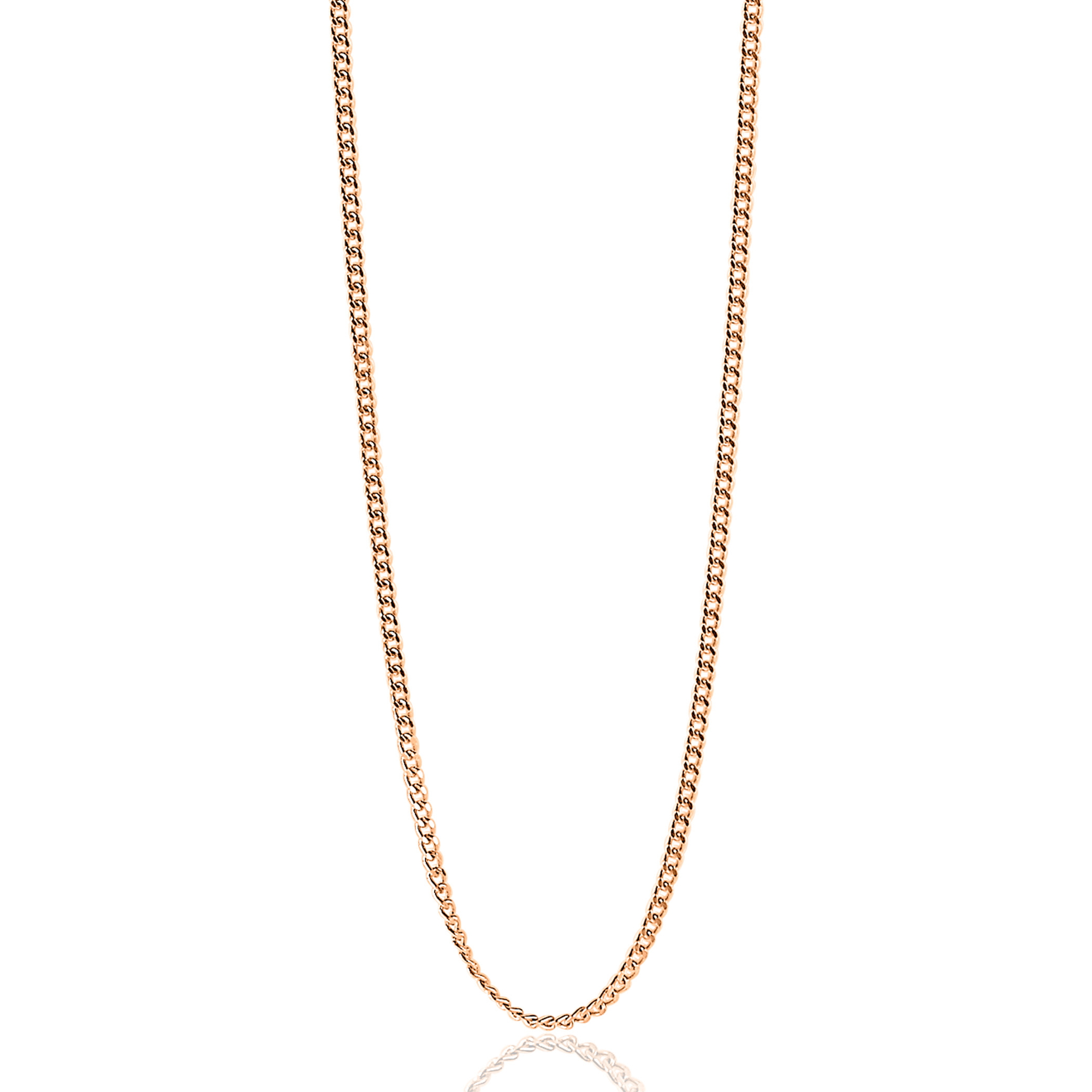 ZINZI zlv. gourmet collier 80 cm rosé verguld