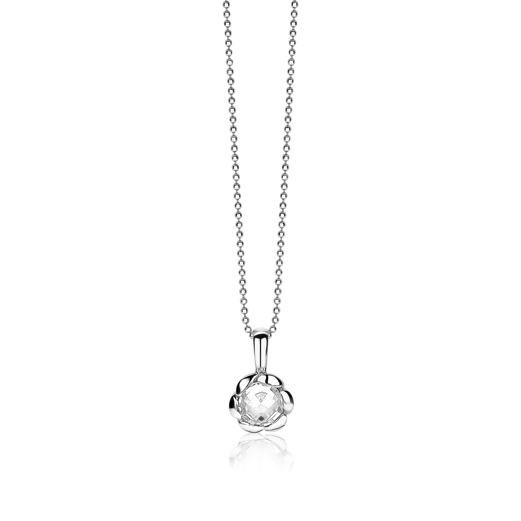 ZINZI Sterling Silver Pendant Flower White ZIH1601