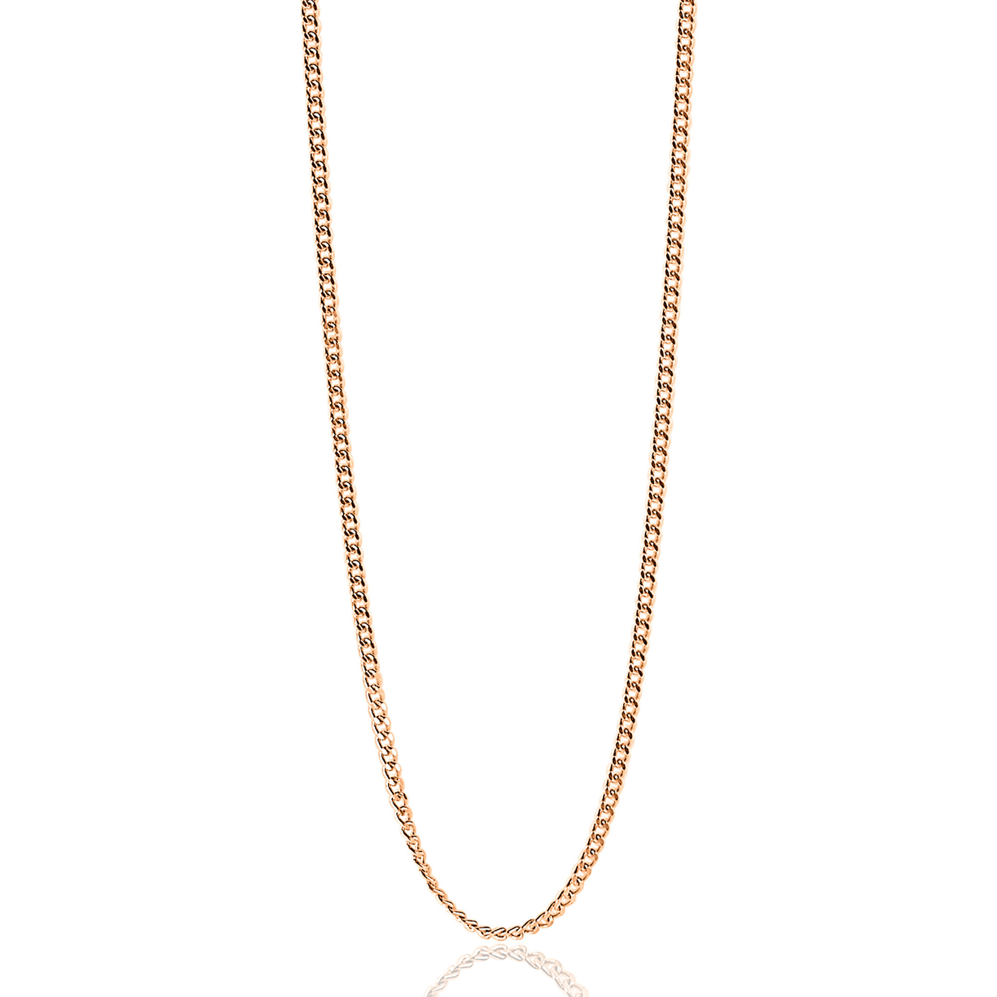 ZINZI zlv. gourmet collier 60 cm rosé verguld