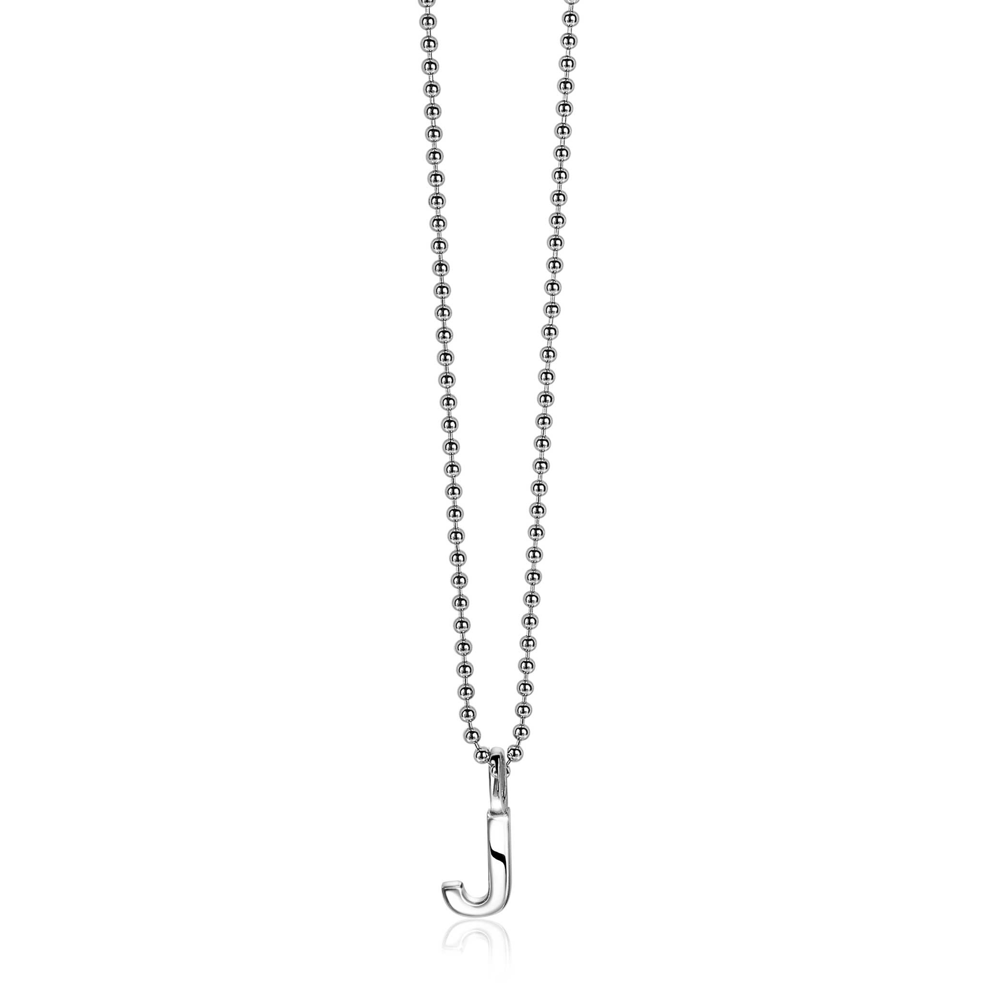 ZINZI Sterling Silver Letter Pendant J ZIH2140J